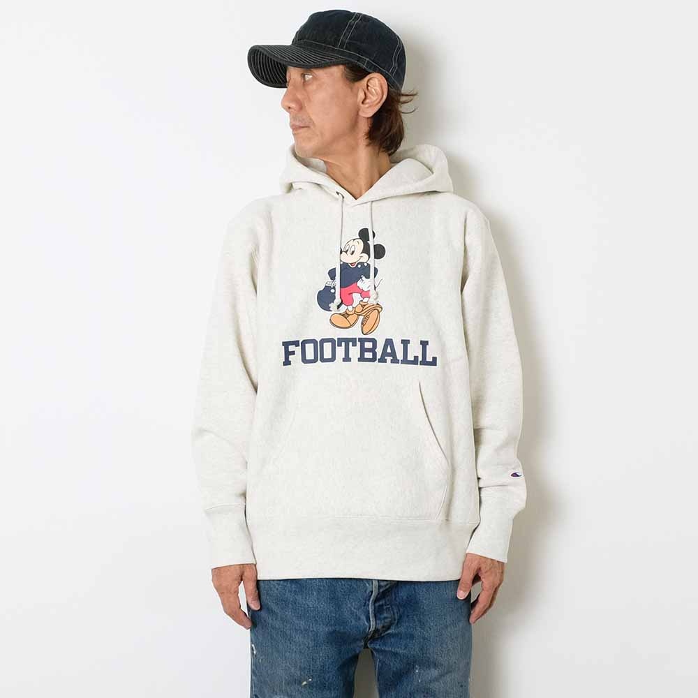 REVERSE WEAVE PULLOVER HOODED SWEATSHIRT - FOOTBALL - C3-A131 - 9