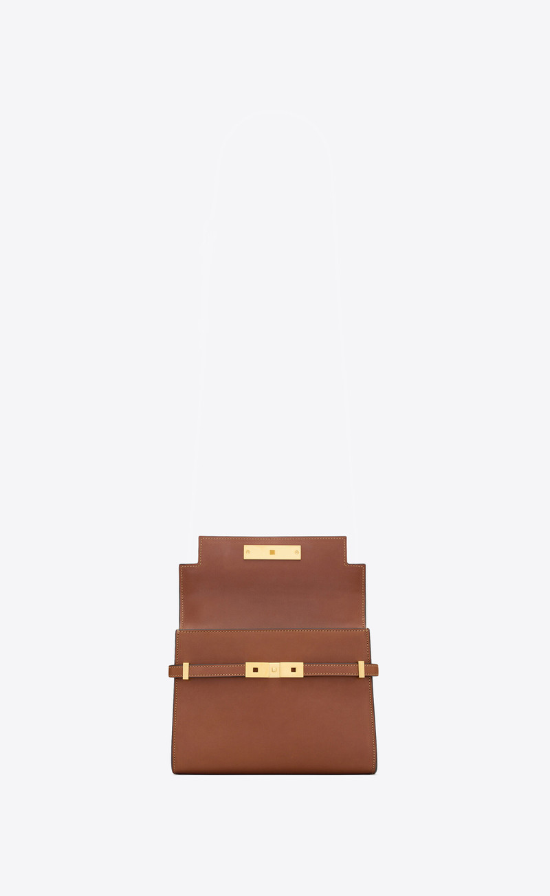 manhattan mini crossbody bag in aged vegetable-tanned leather 5