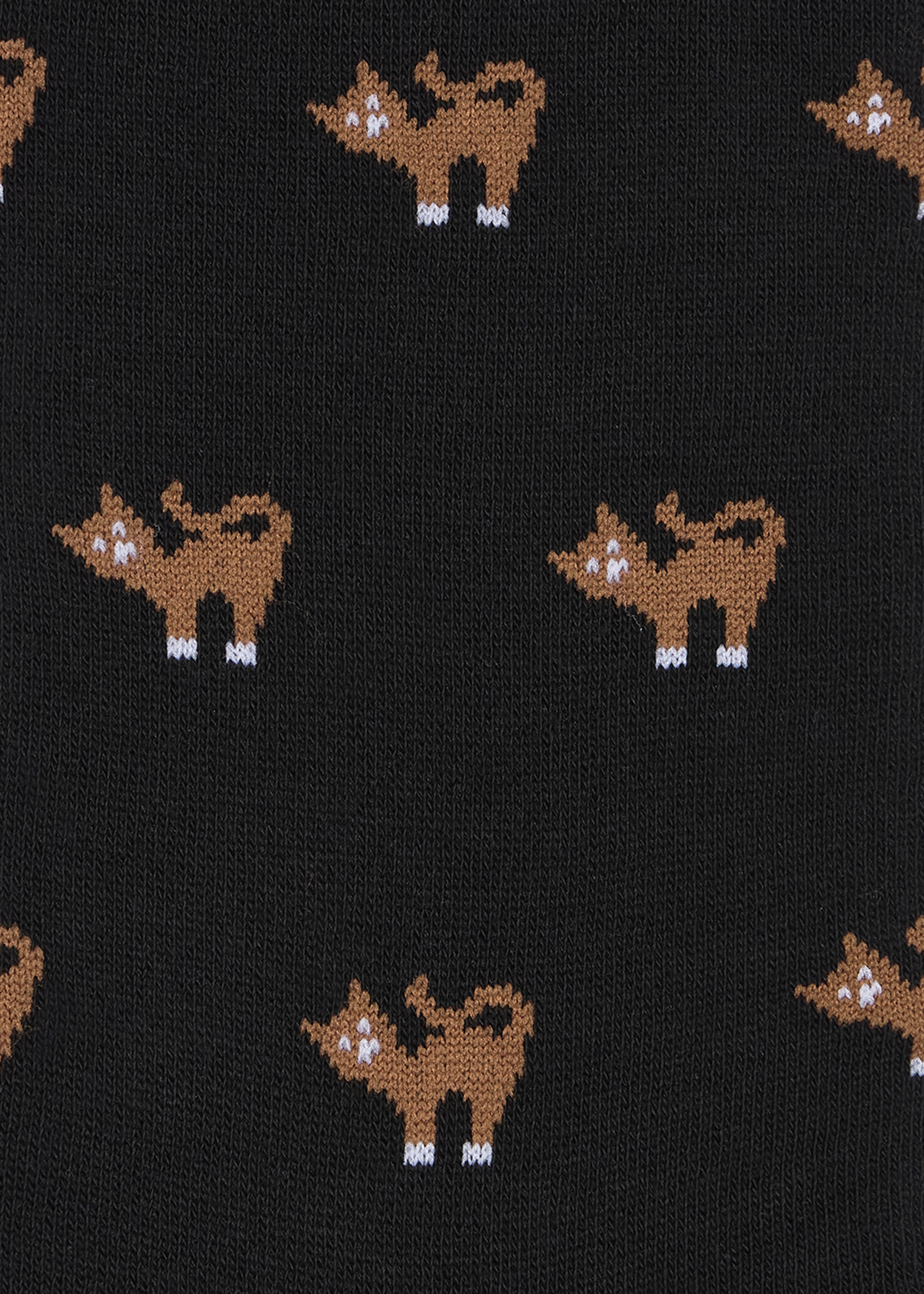 Black 'Cat' Pattern Socks - 3