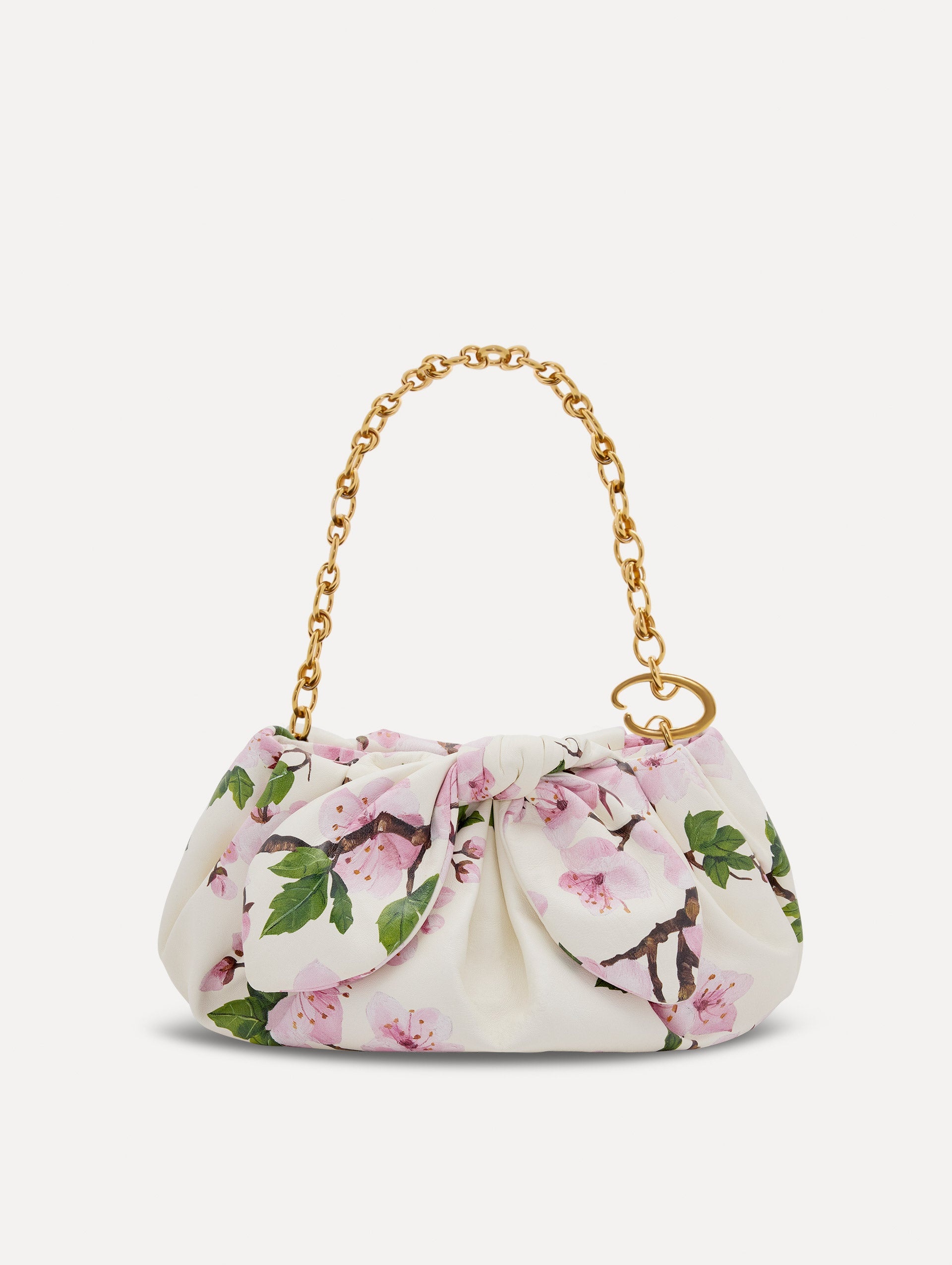 CHERRY PRINTED BOW CLUTCH - 4