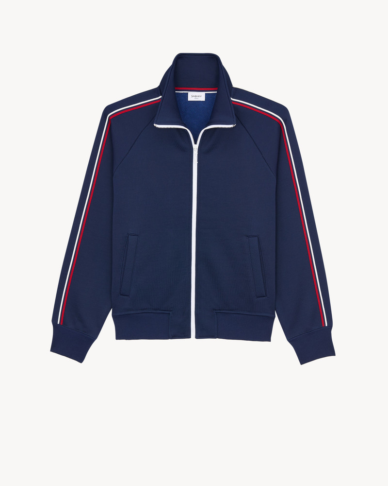 SAINT LAURENT TRACK JACKET IN COTTON AND NYLON outlook