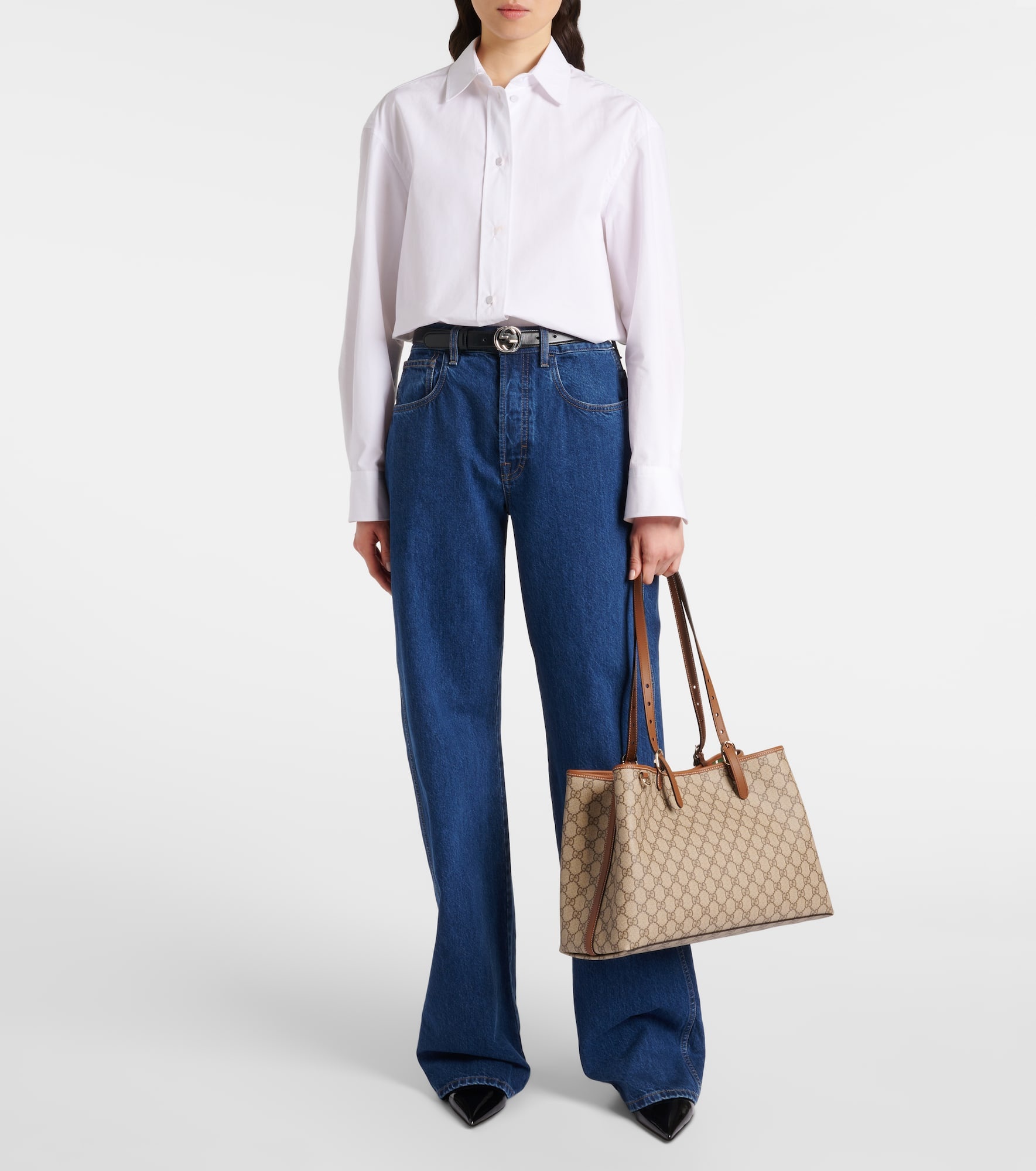 GG Canvas Medium tote bag - 5