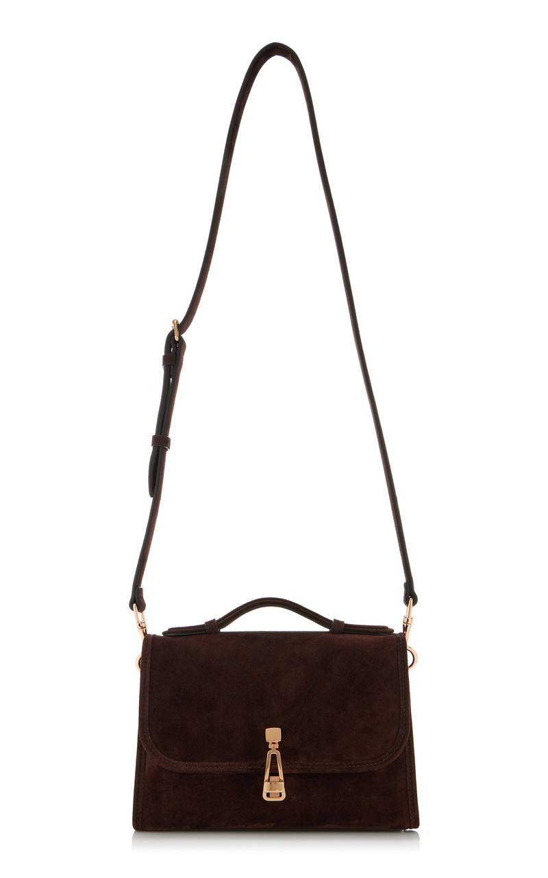 Leonora Small Suede Crossbody Bag brown 3