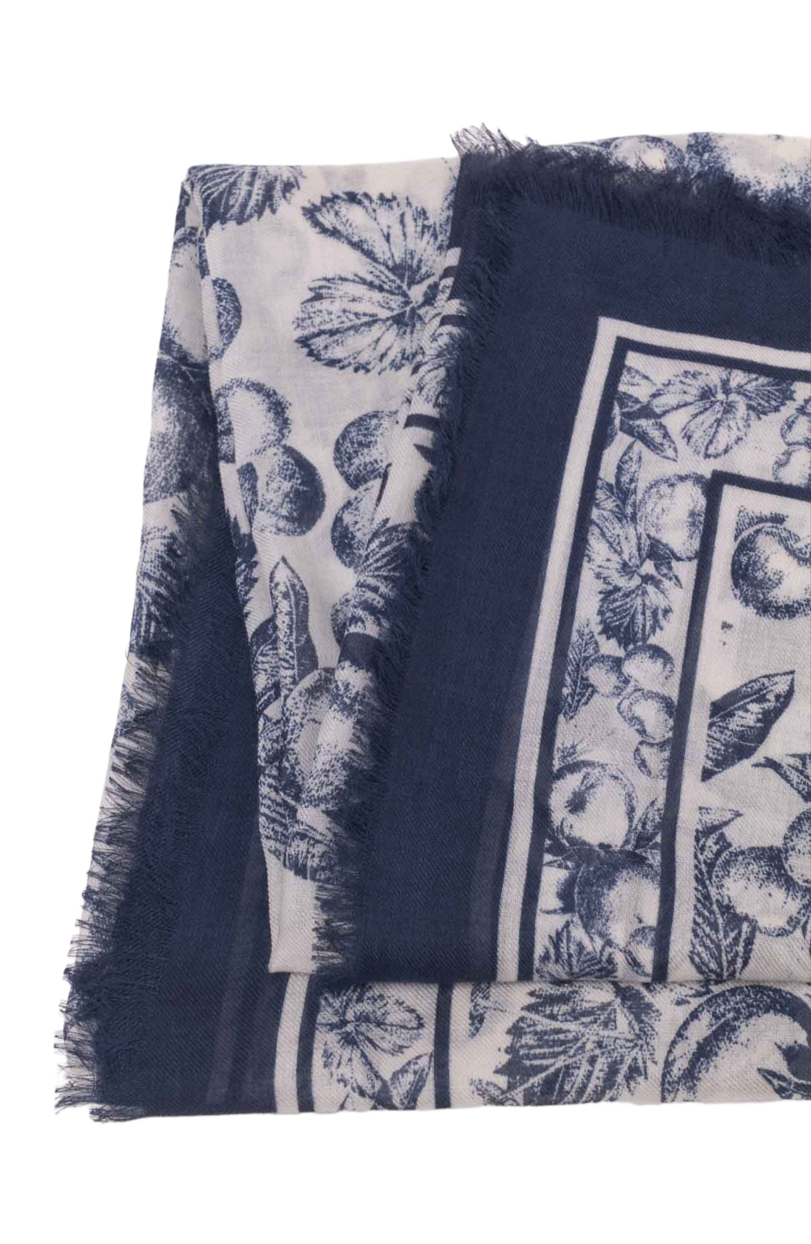 maje Fruit print shawl in Blue Fruits Print at Nordstrom - 5