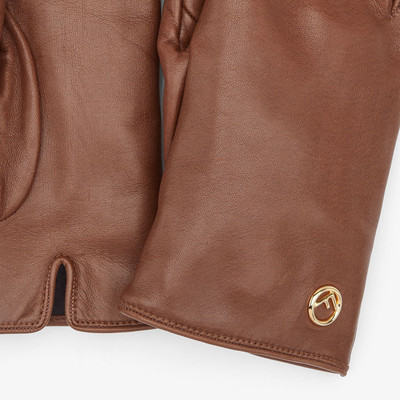 FENDI Gloves in brown nappa leather outlook