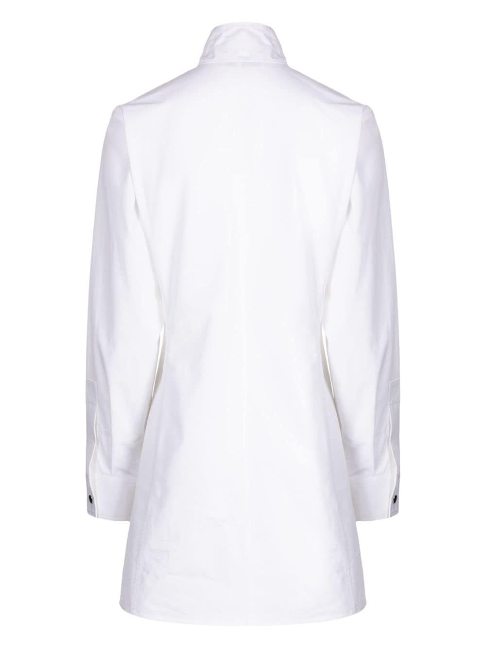 high-neck cotton minidress - 2