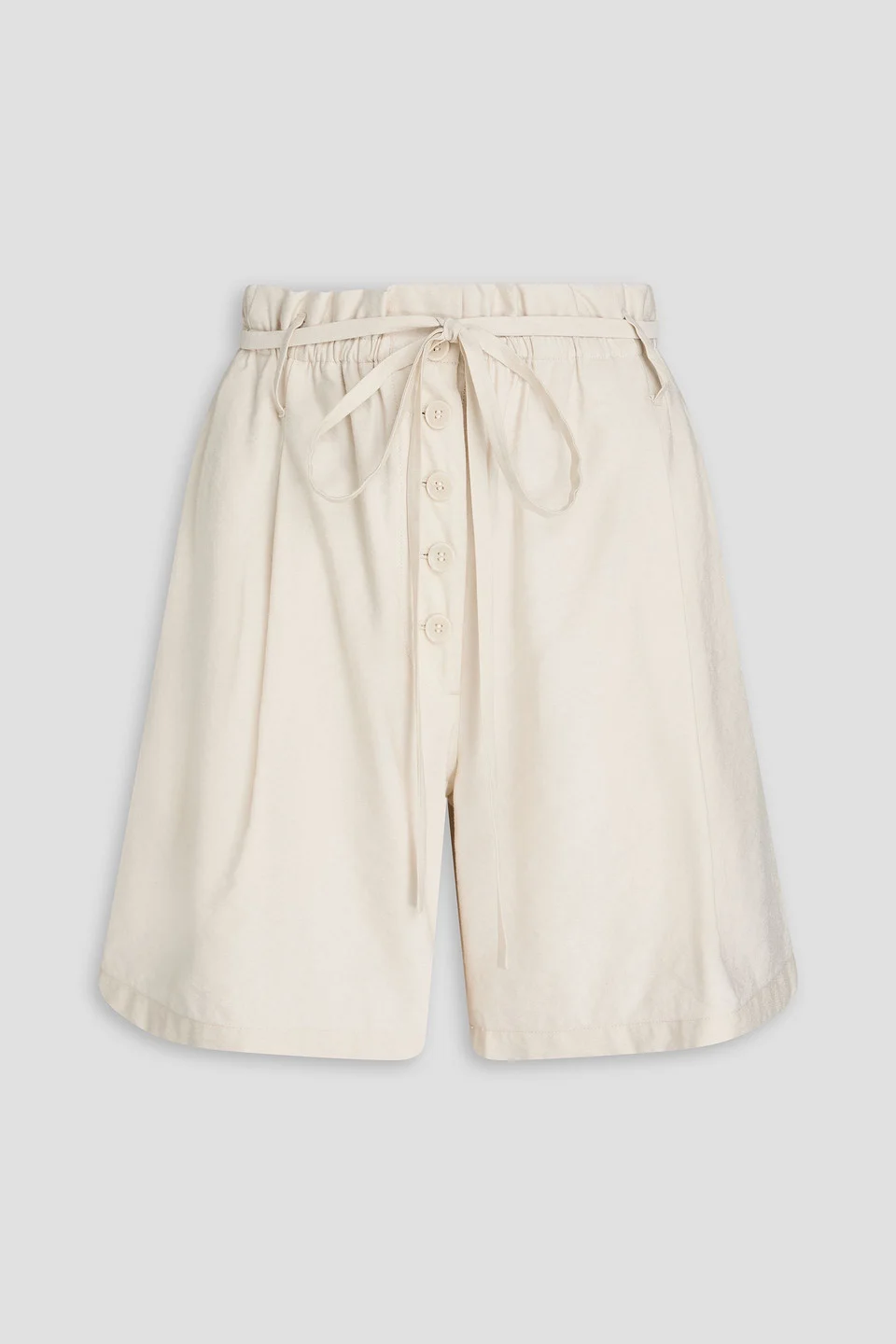 Cora belted twill shorts - 1