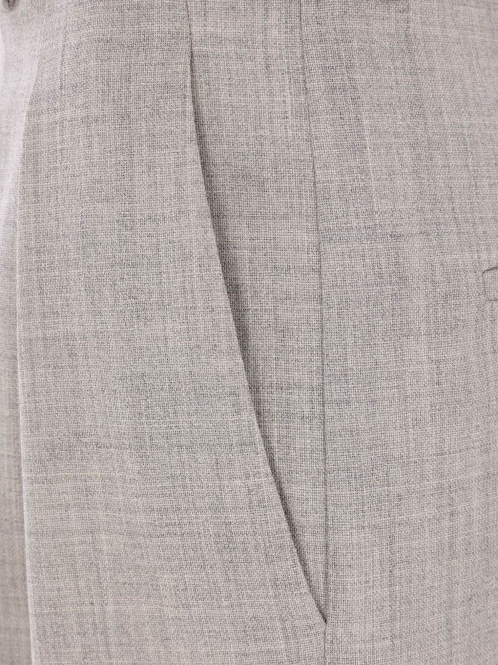 wool wide-leg trousers - 5