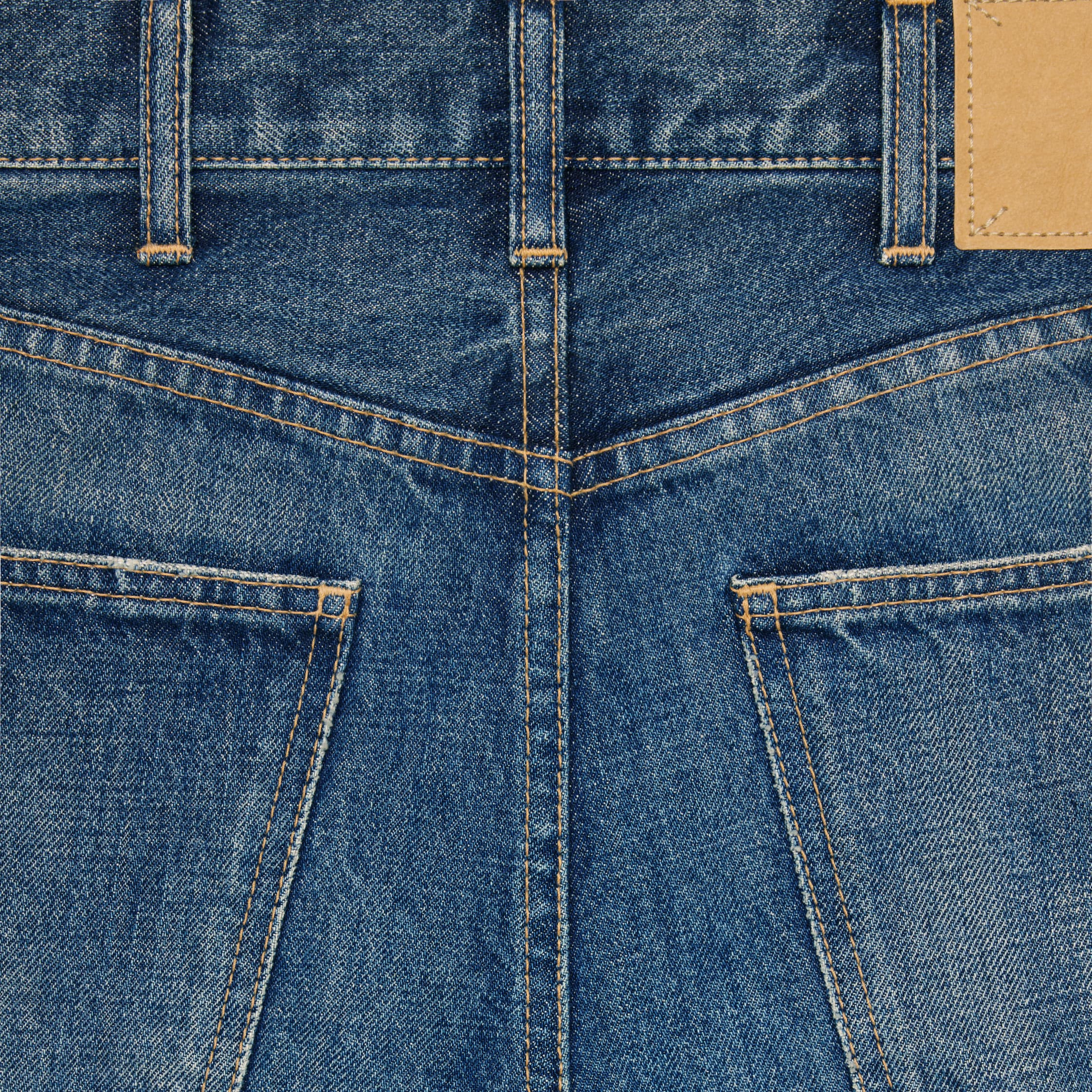 flared surf jeans in dark union wash denim - 3