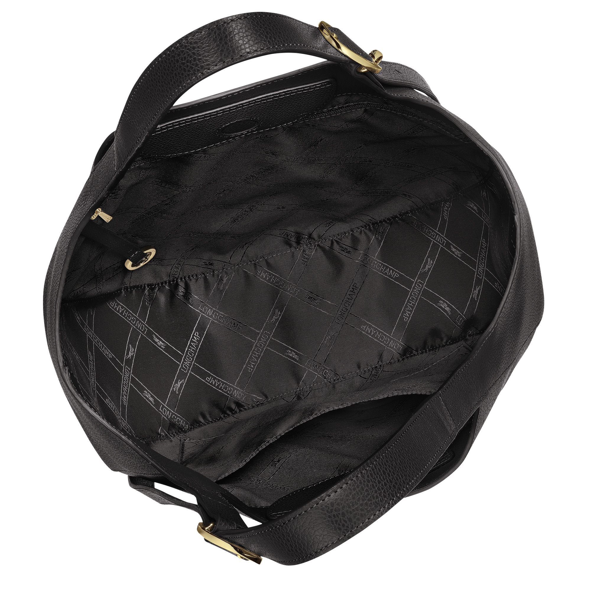 Le Foulonné XL Tote bag Black - Leather - 5