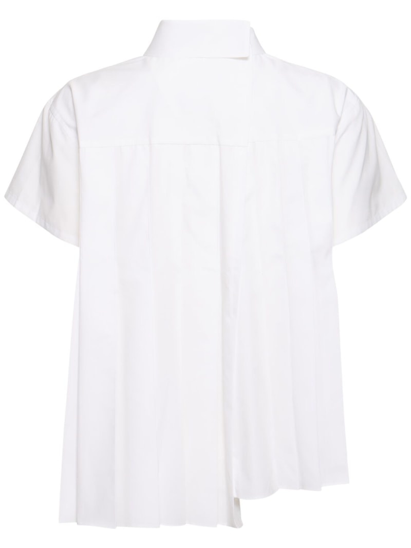 Cotton blend poplin shirt - 5