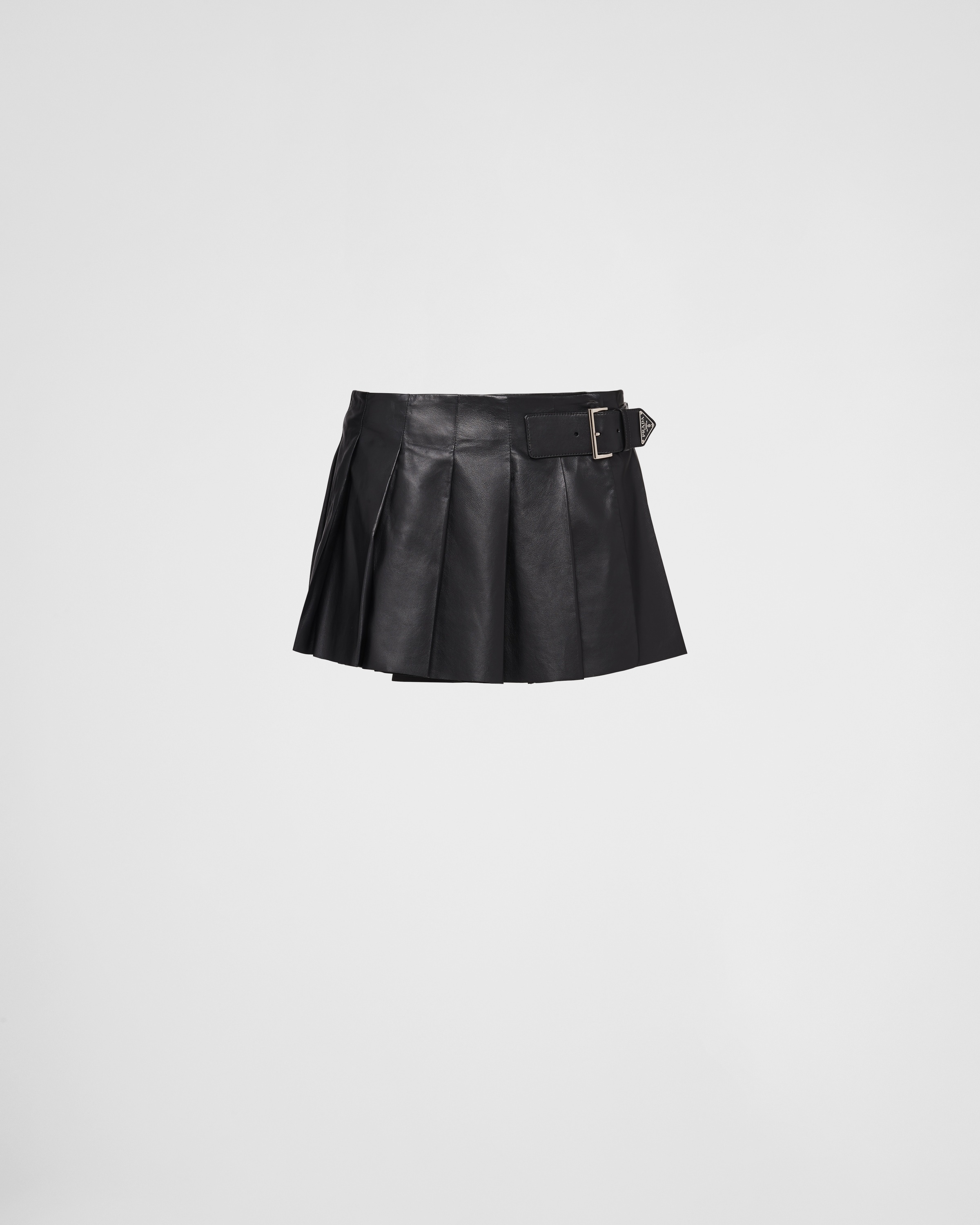 Pleated leather skirt - 1