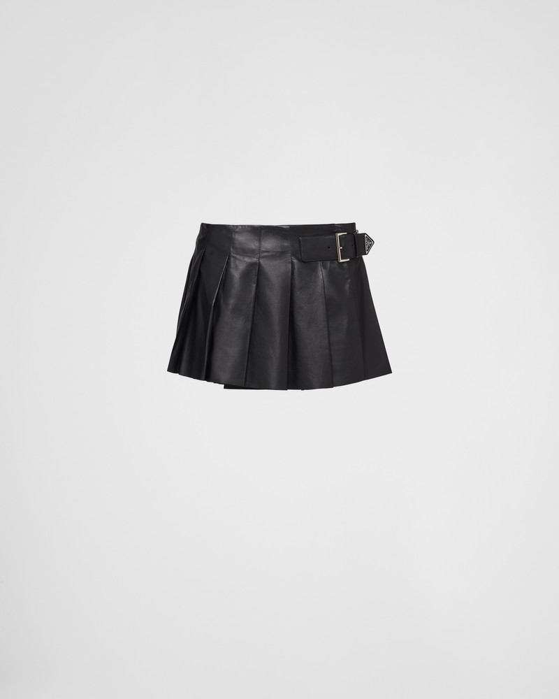 Pleated leather skirt 1