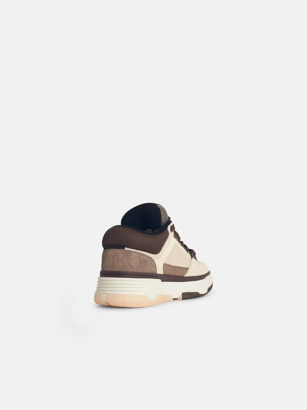 'MA-1' BROWN LEATHER BLEND SNEAKERS - 3