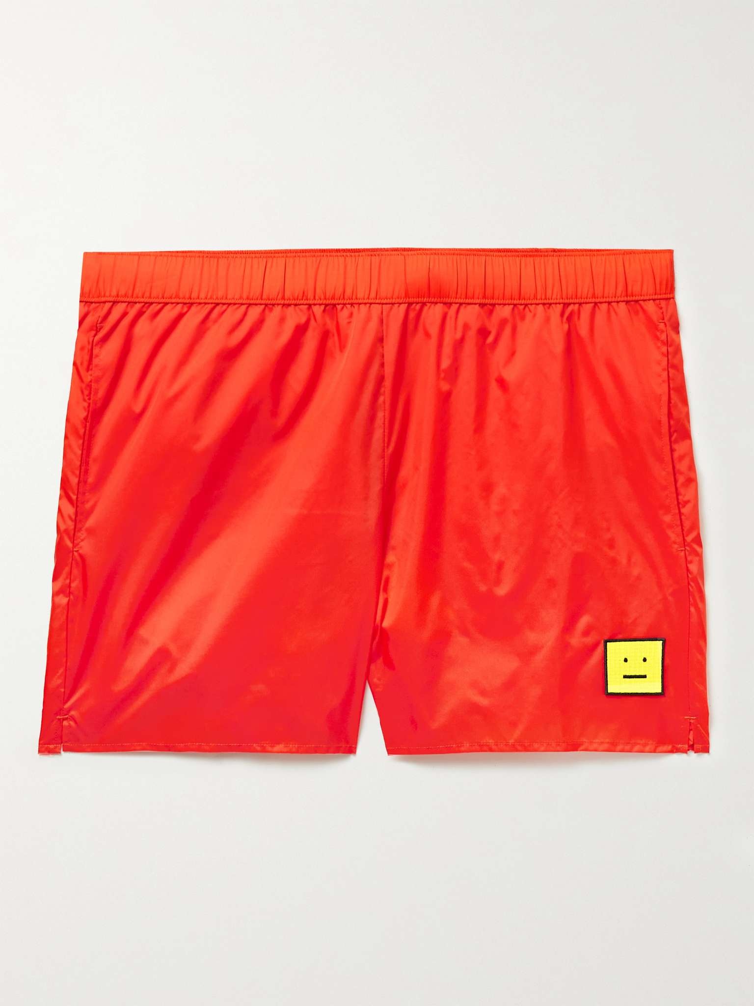 Slim-Fit Mid-Length Logo-Appliquéd Swim Shorts - 1