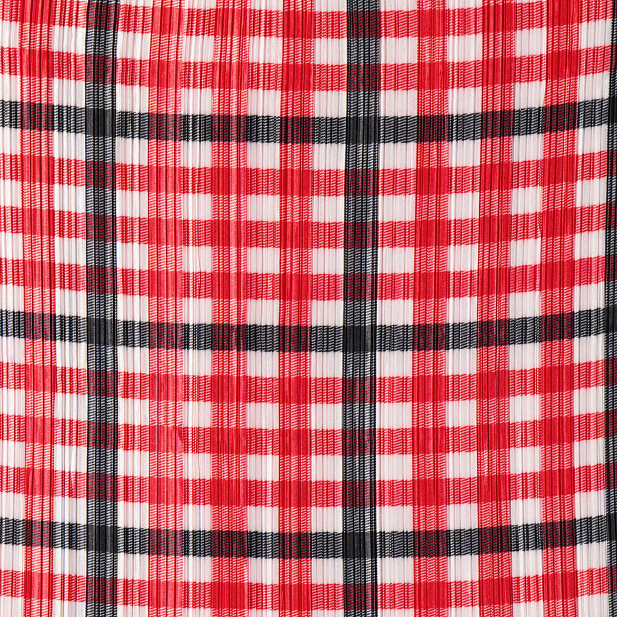 Burberry Ladies Bright Red Check Lorelei Pleated Skirt - 7