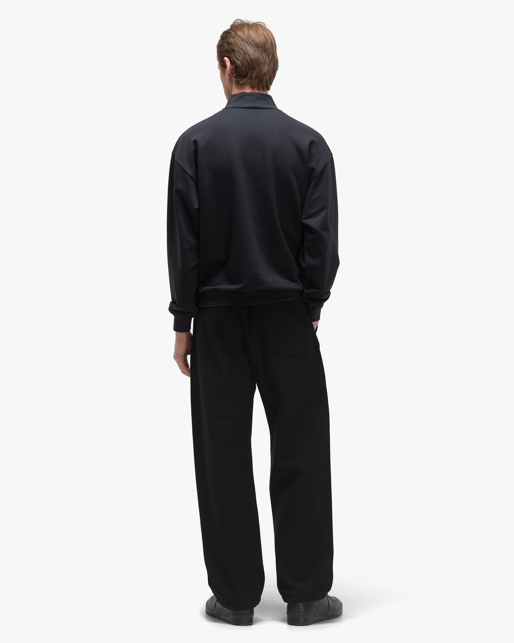 Elastic High Gauge Sweat Half Zip P/O Ink Black - 3