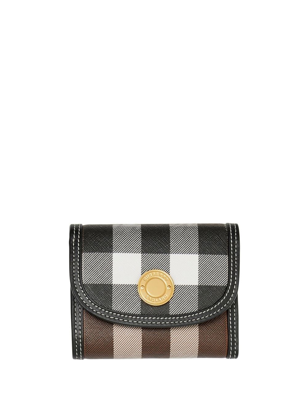 checked small folding wallet - 1