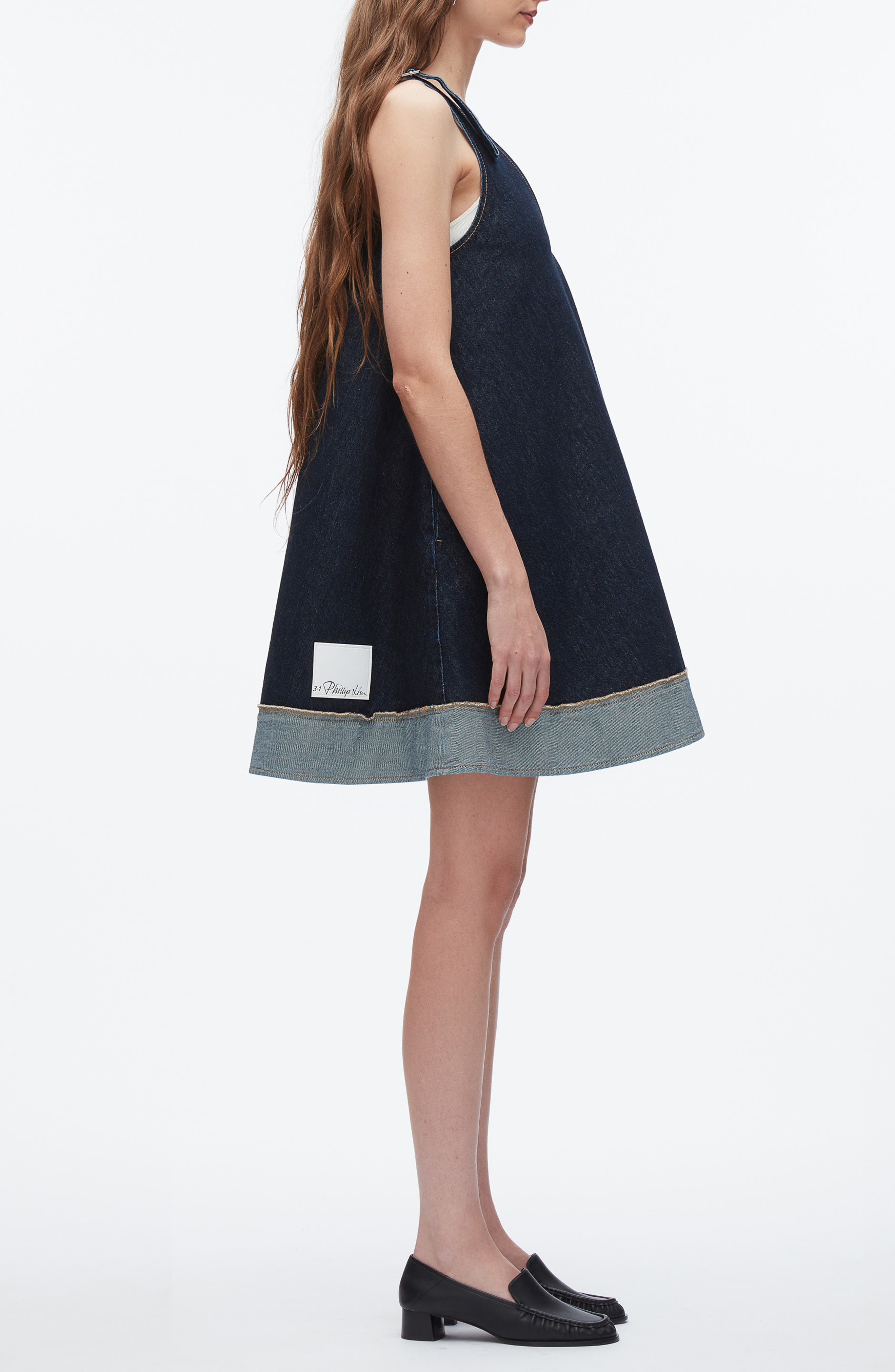 3.1 Phillip Lim Sleeveless Trapeze Minidress in Dark Indigo at Nordstrom - 4