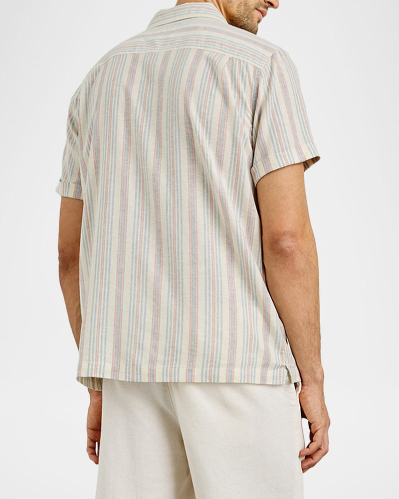 Men's Short-Sleeve Amalfi Shirt in Stripes 3
