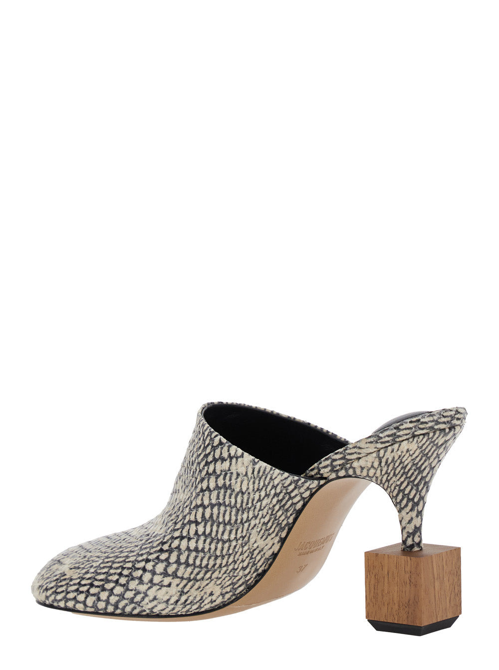 Jacquemus Women 'Les Bisou' Multicolor Mules With Snakeskin Effect And High Heel In Leather Woman - 3