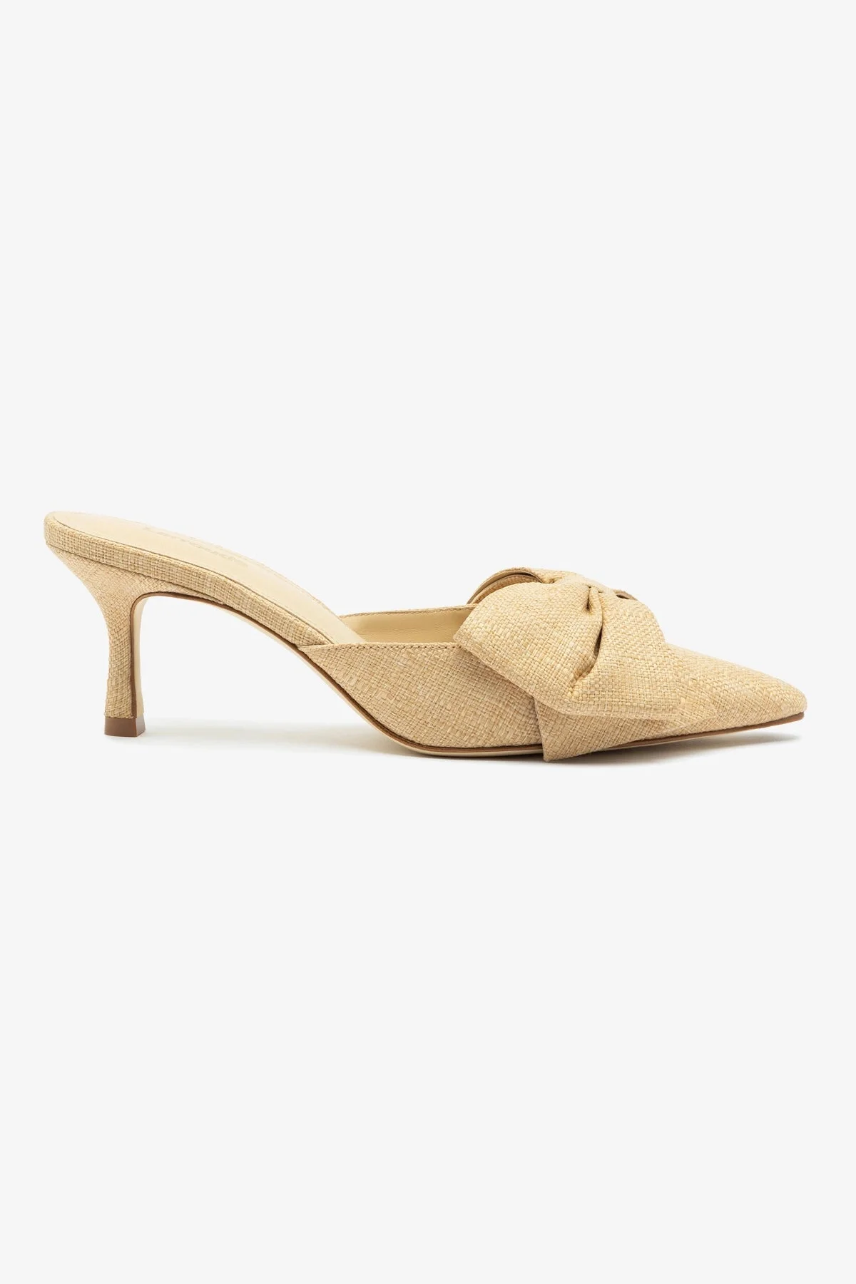 Mini Elle Pump In Beige Raffia - 1