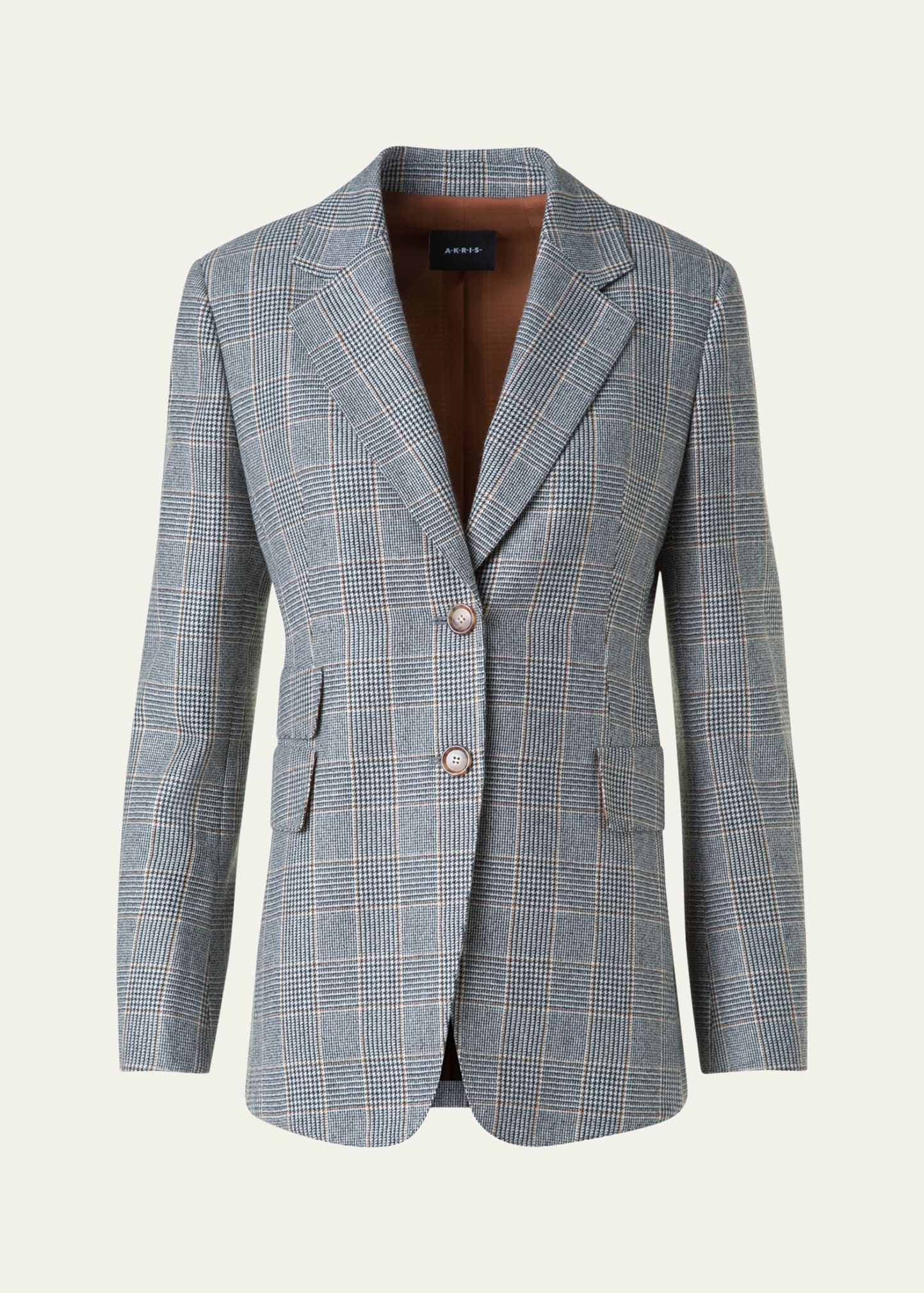 Arie Prince Of Wales Check Cashmere Single-Breasted Jacket - 1