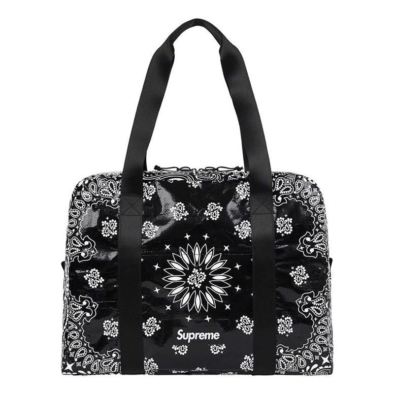 Supreme Bandana Tarp Small Duffle Bag 'Black Whtie' SUP-SS21-623 - 1