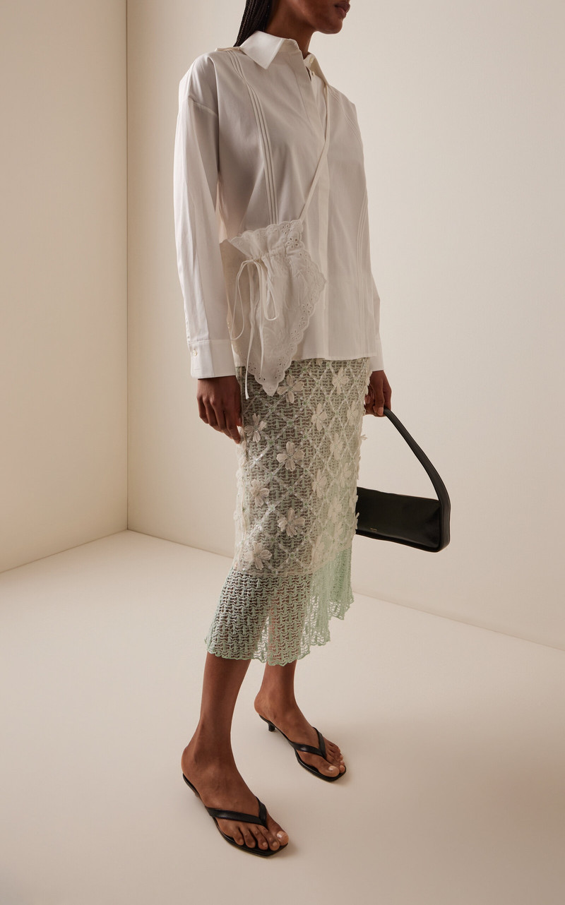 SIEDRÉS Lunies Flower-Embellished Lace Midi Skirt multi outlook