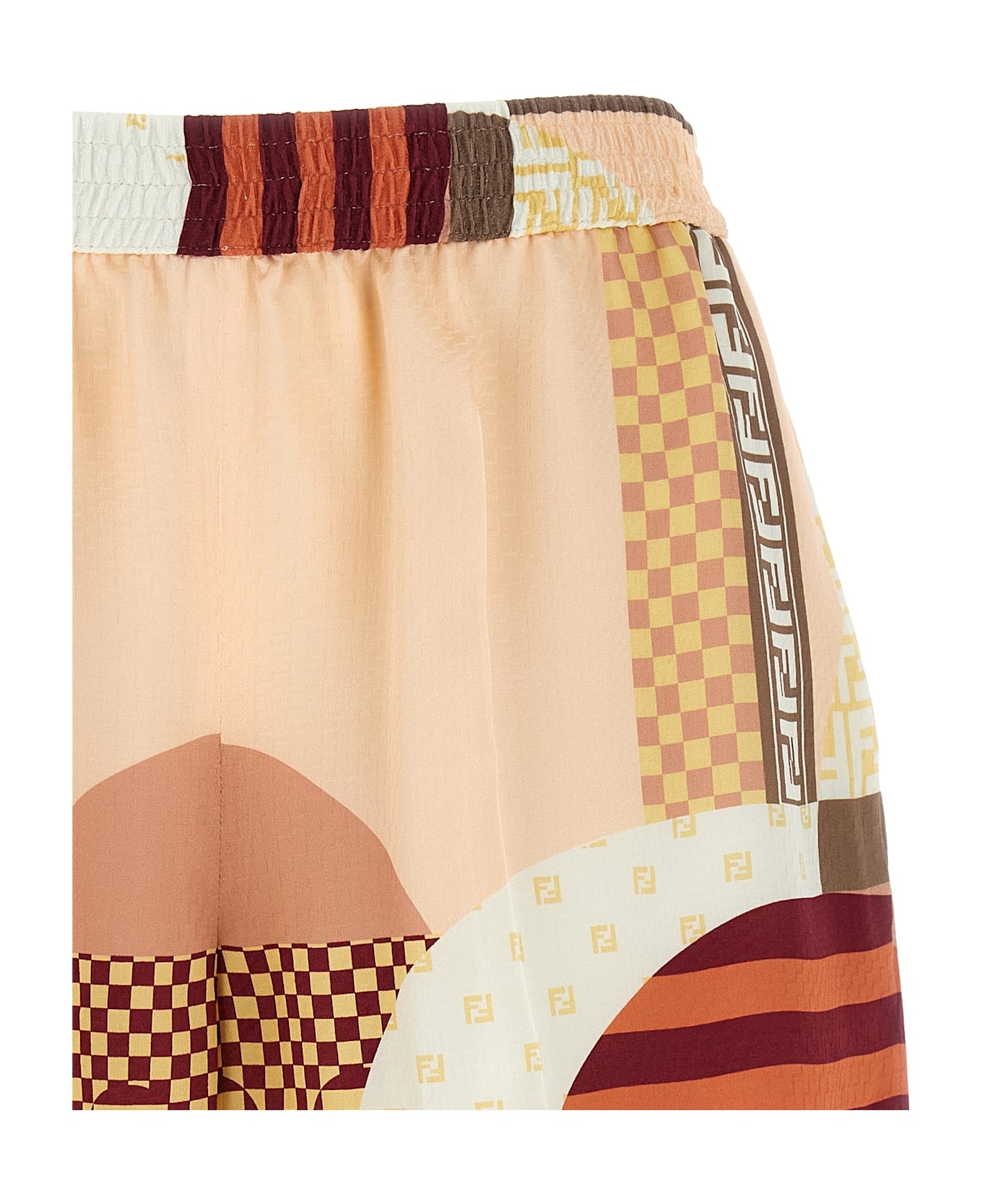 Patchwork Silk Shorts - 3