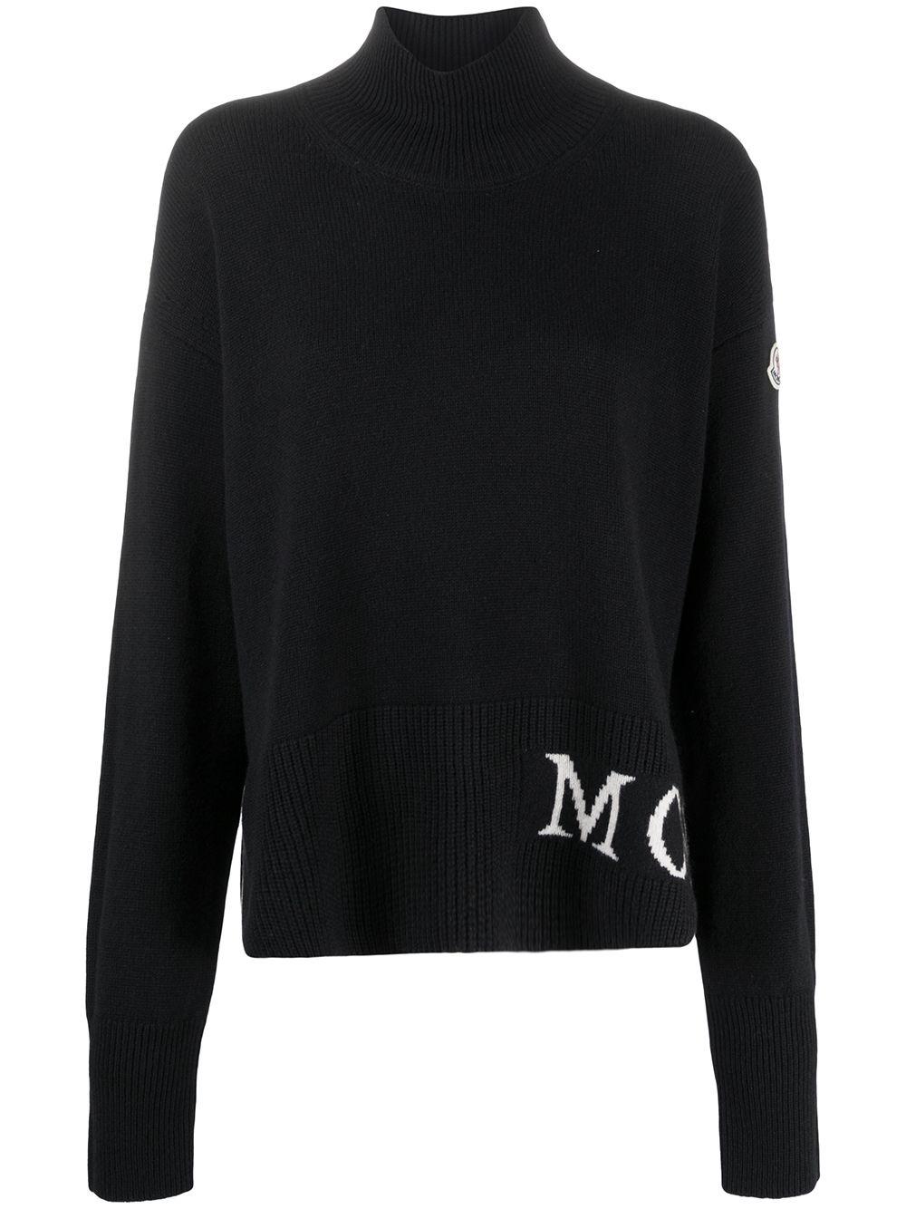 high neck wool jumper - 1