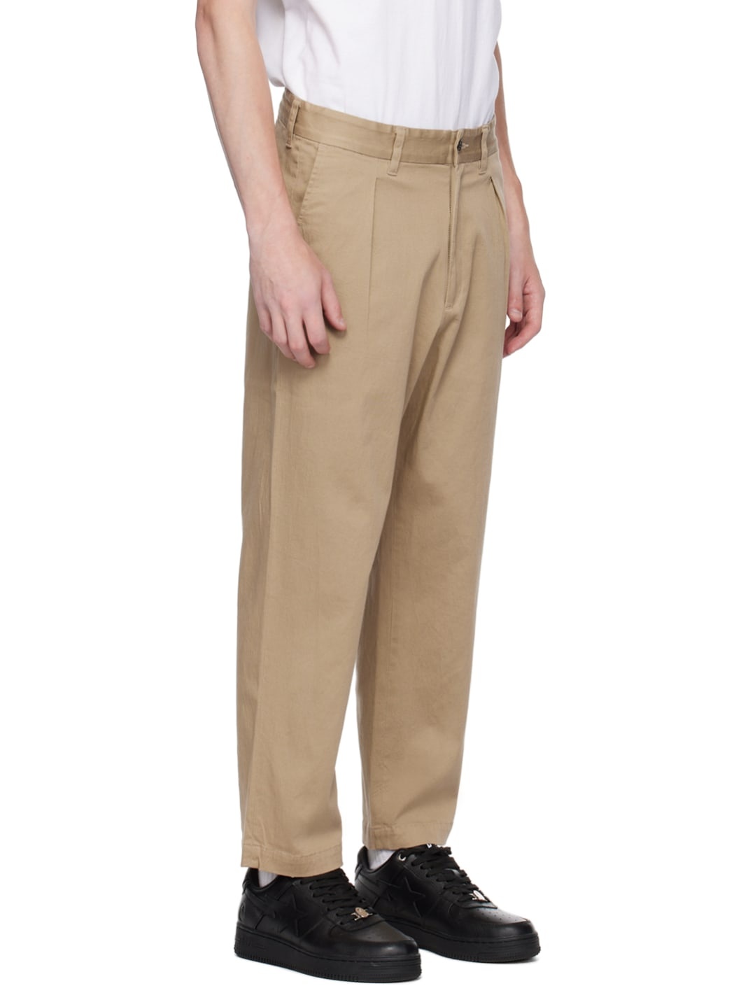 Tan One Point Trousers - 2