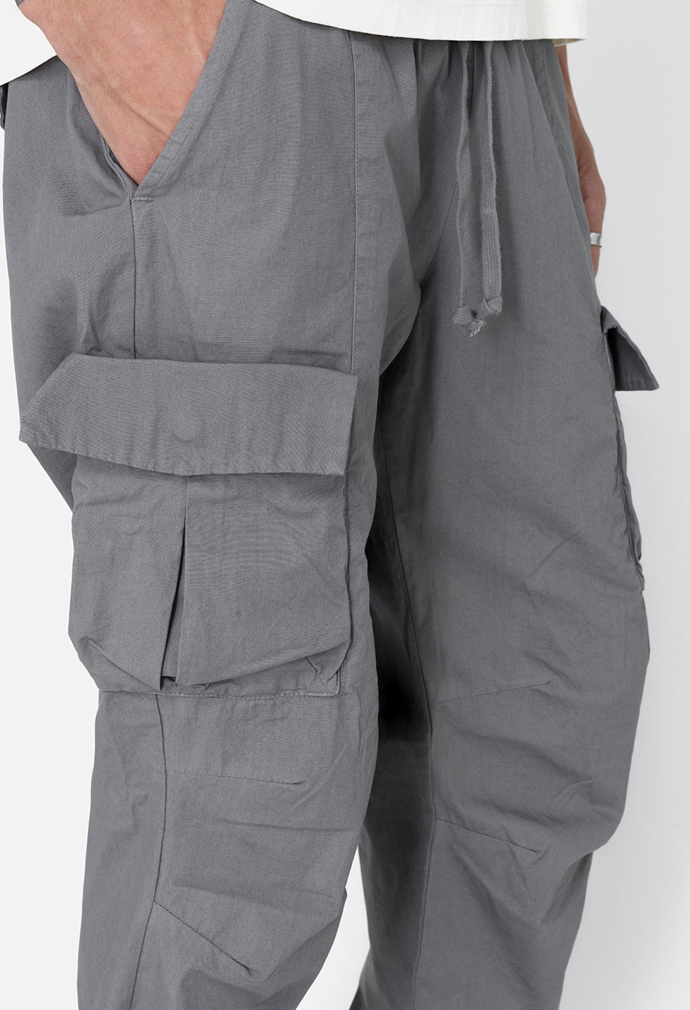 BACK SATEEN CARGO PANTS - 2