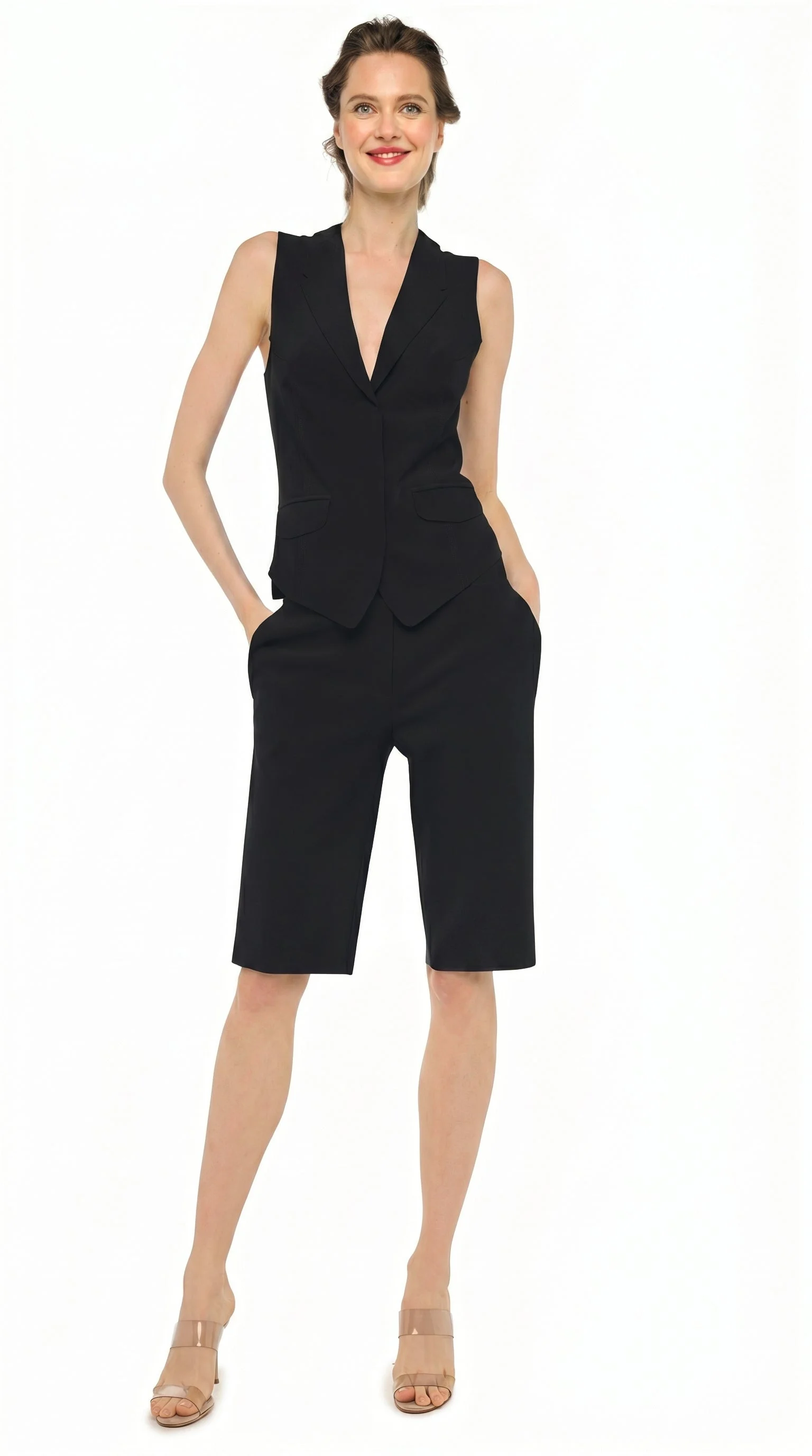 VEST WITH LAPEL - 1