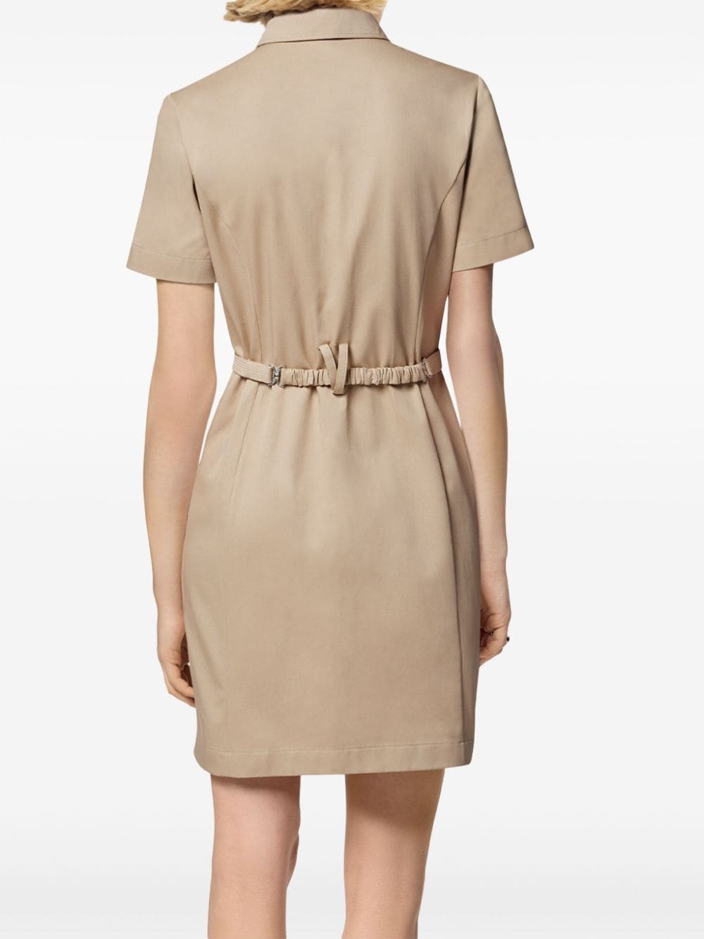 cargo gabardine mini shirt dress - 4