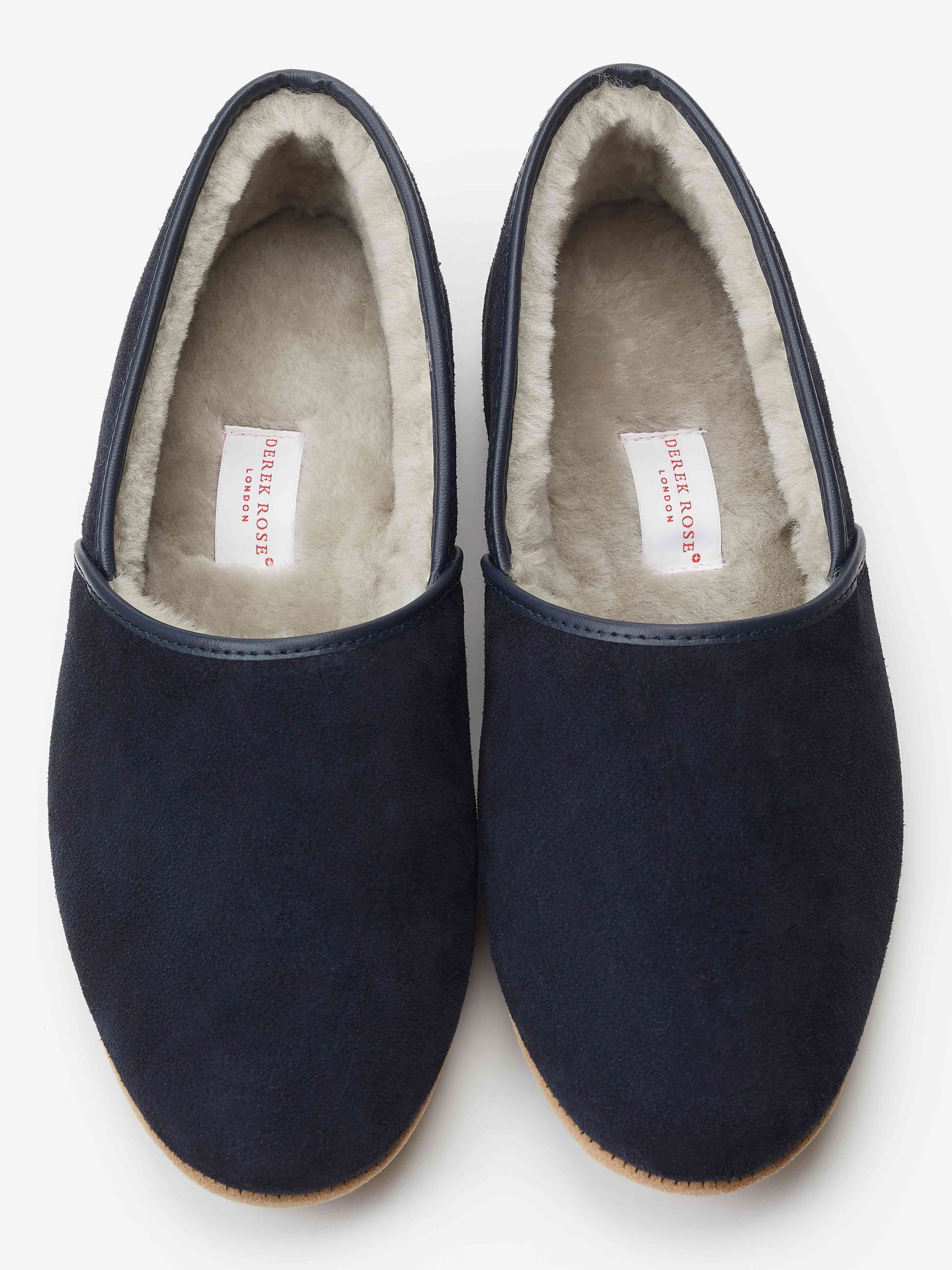 Men's Slippers Crawford Suede Sheepskin Navy - 5