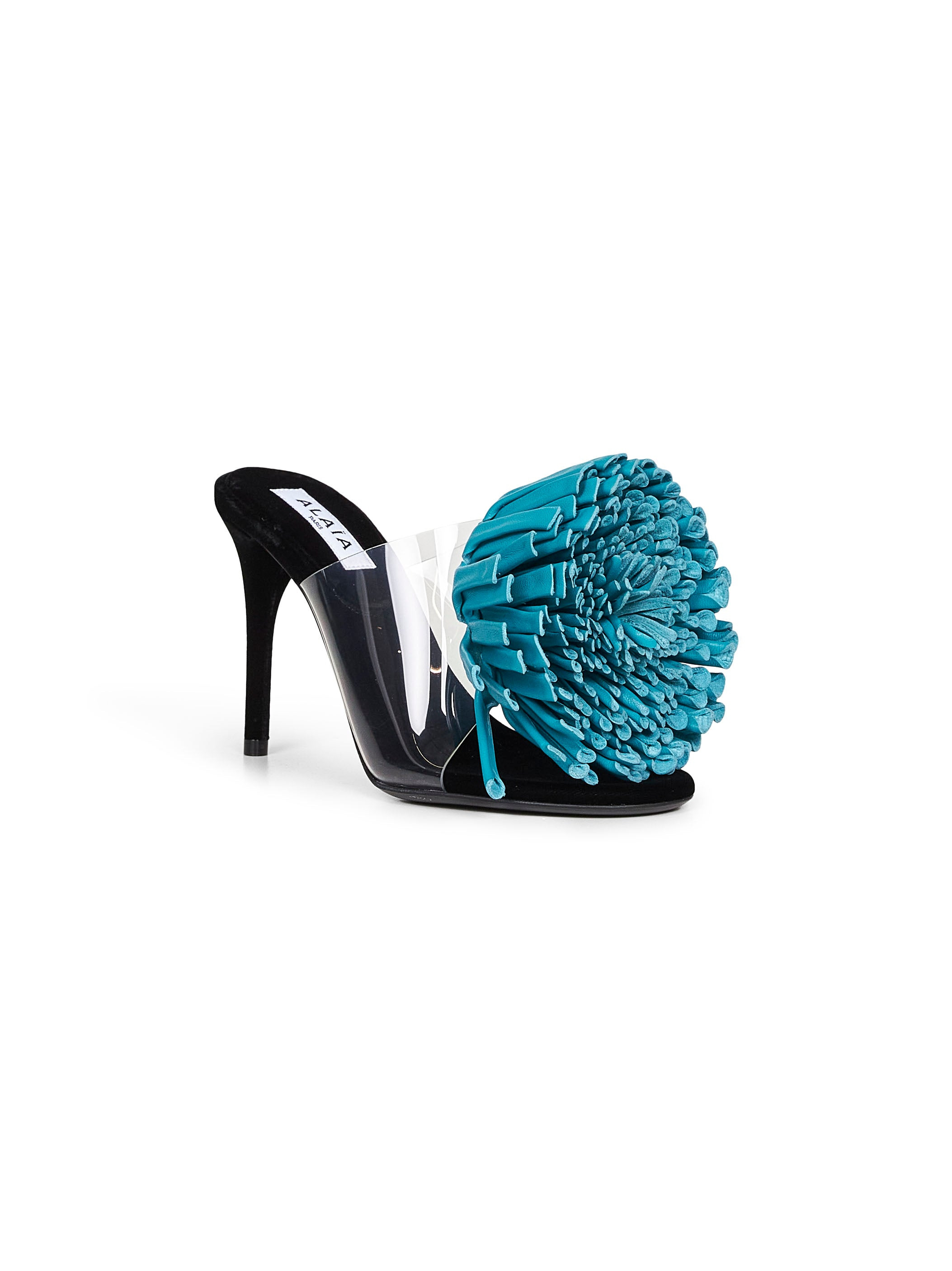 Asymmetric sandals with large 3-D leather flower - 2
