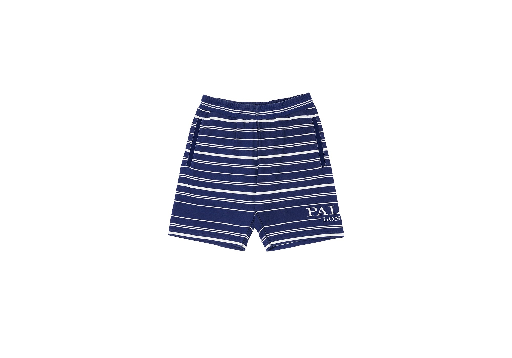 PRINTED STRIPE SHORTS NAVY - 1