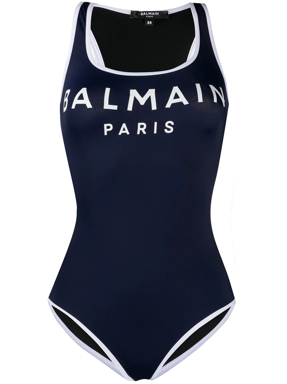 logo one-piece swimsuit - 1