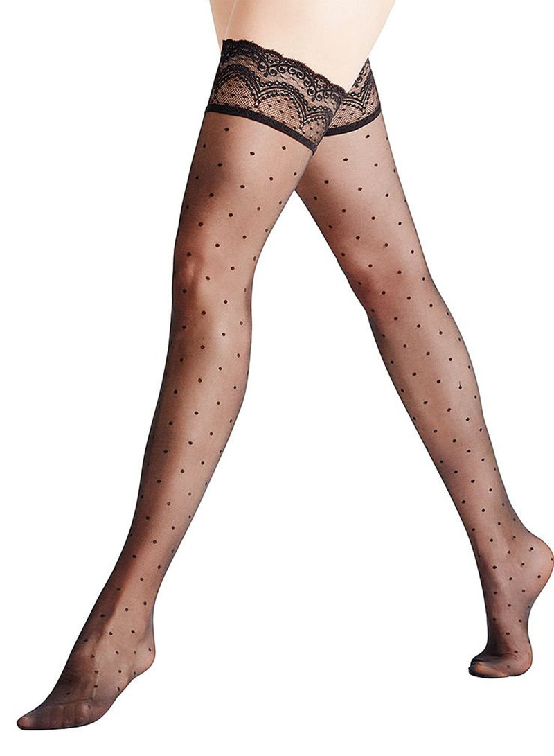 Falke Dot Stay Up Stocking 1