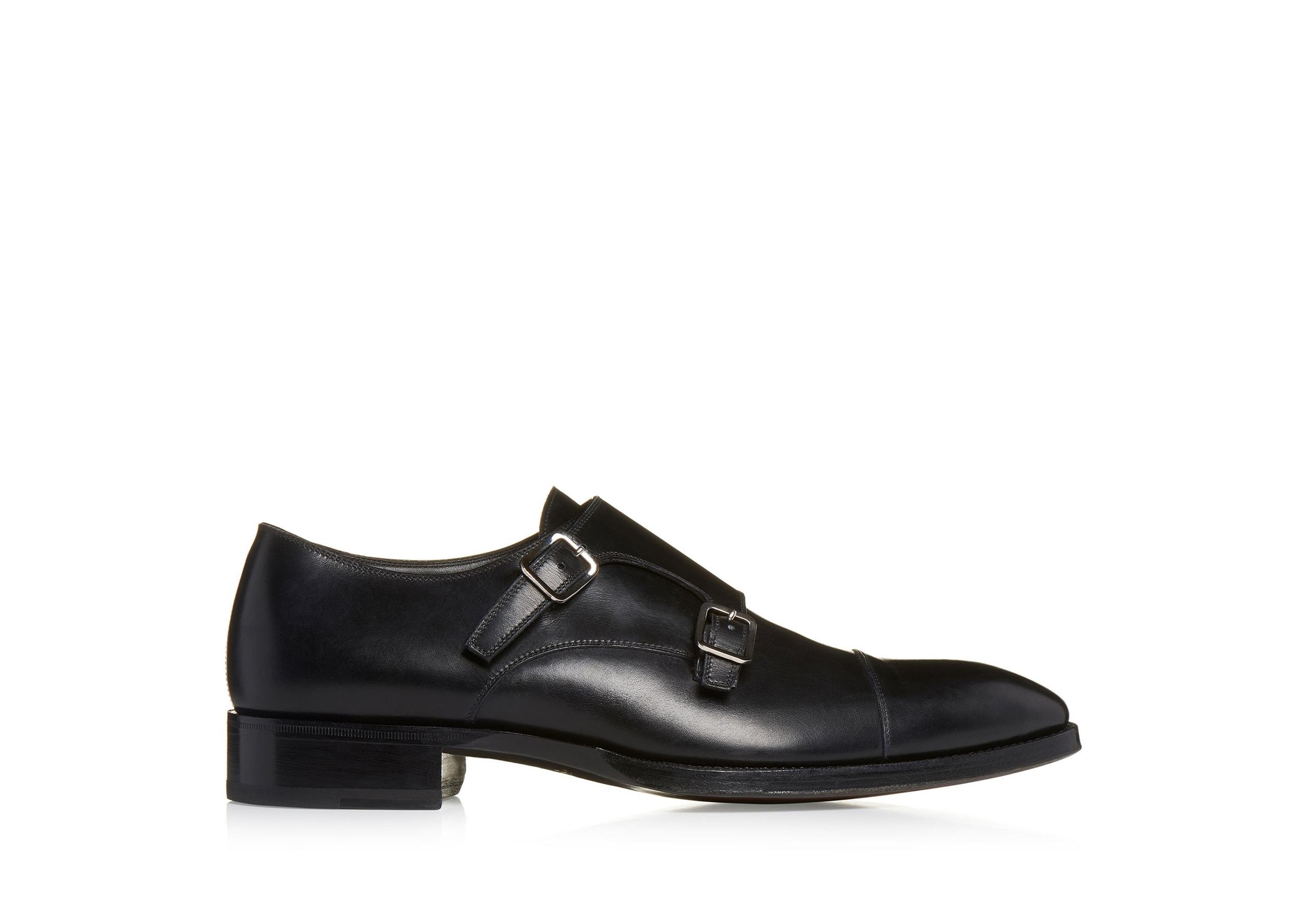 BURNISHED LEATHER ELKAN MONK STRAP - 1