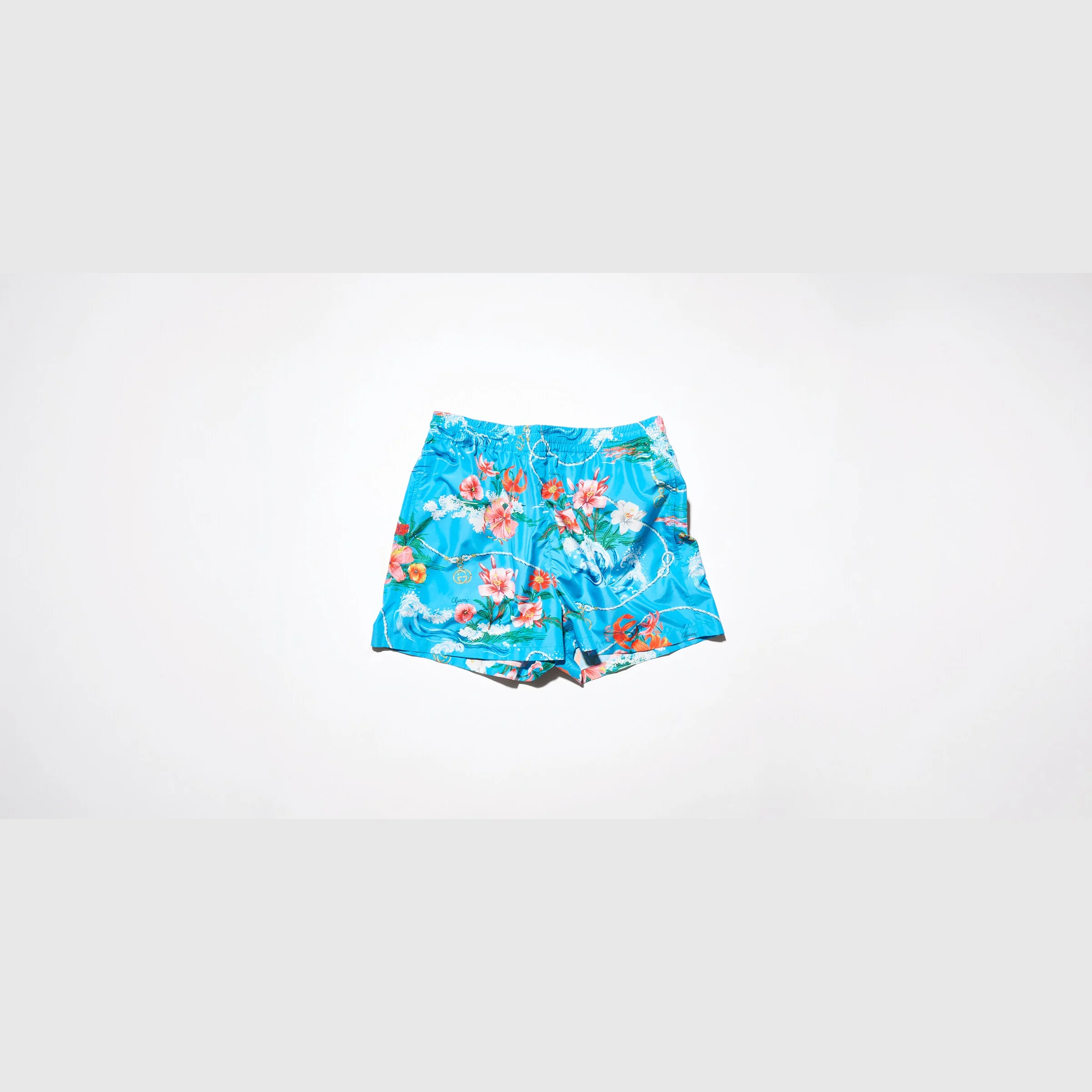 Printed nylon swim shorts - 1