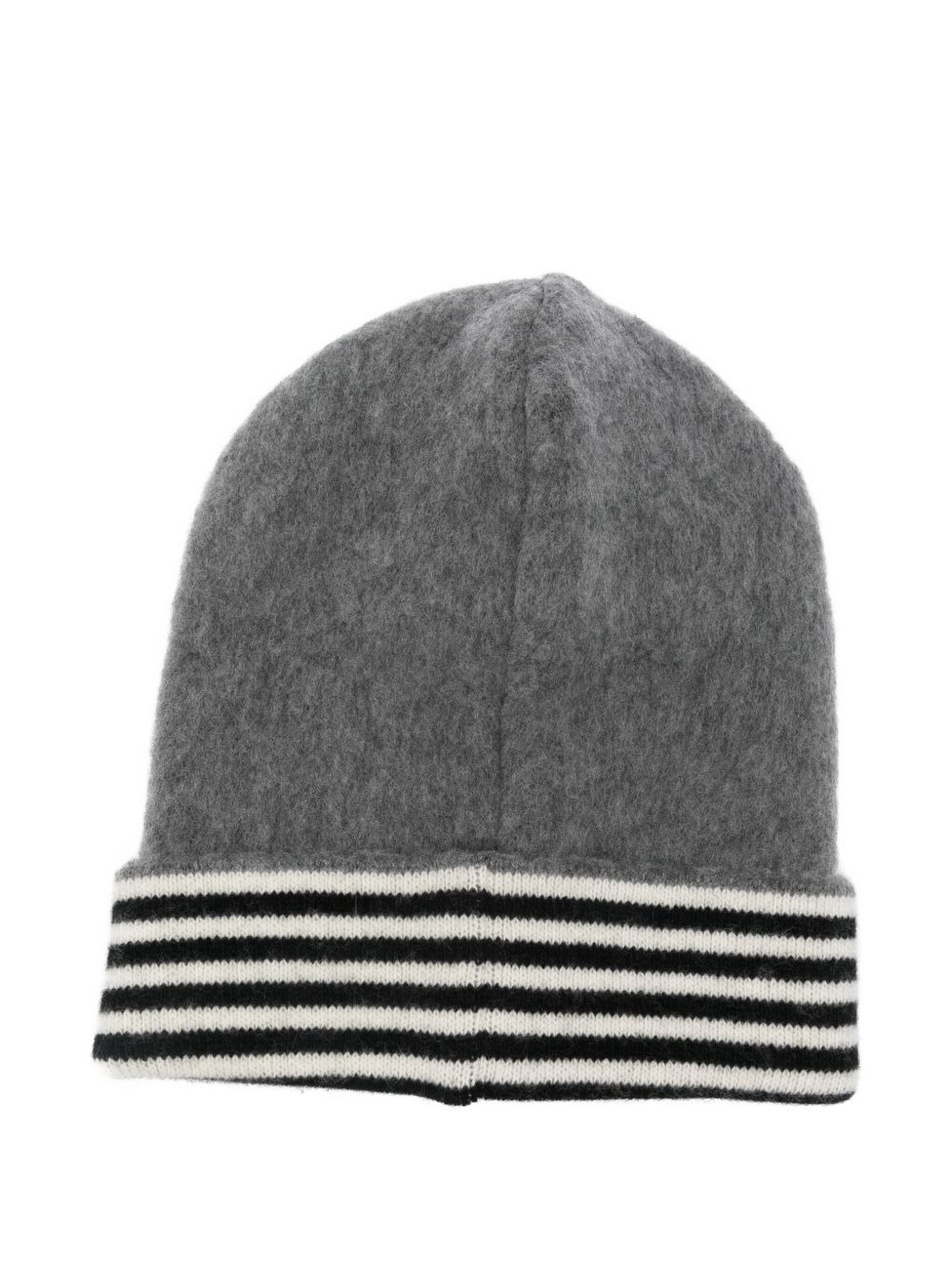 striped-trim beanie - 2