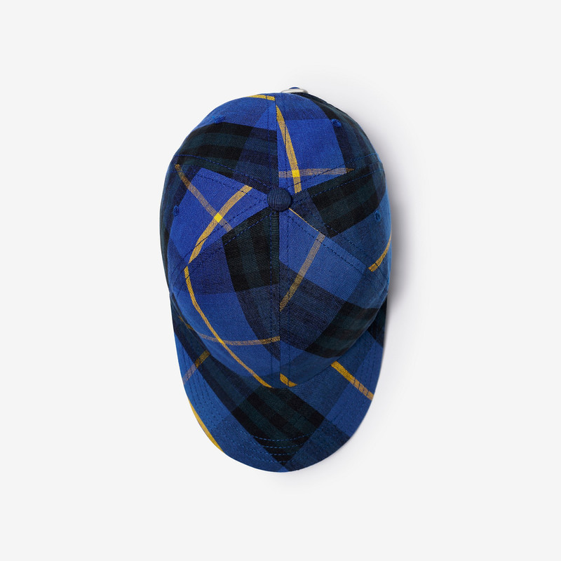 Check Linen Baseball Cap 7