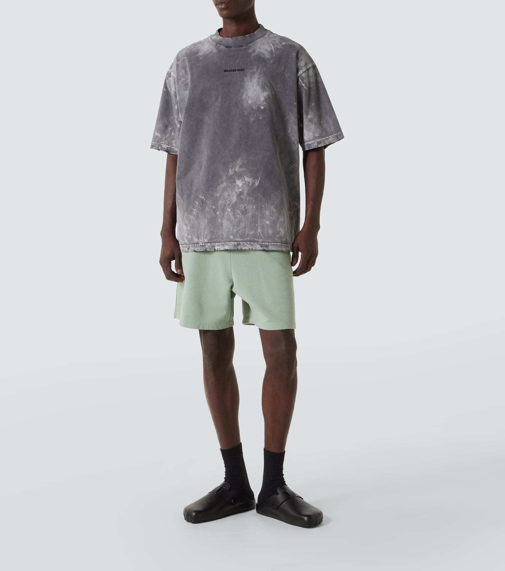 Logo cotton jersey shorts - 2