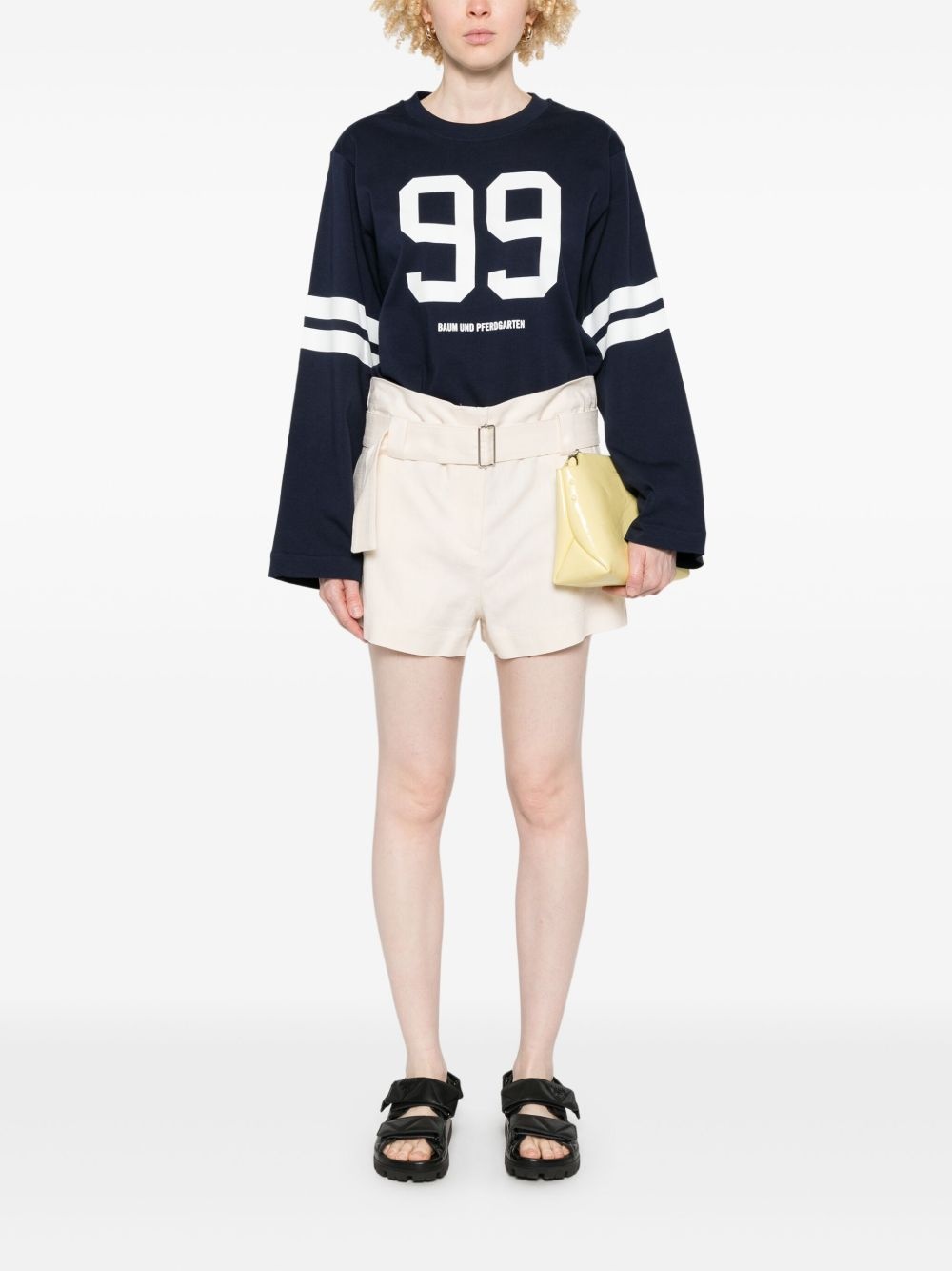 belted shorts - 2