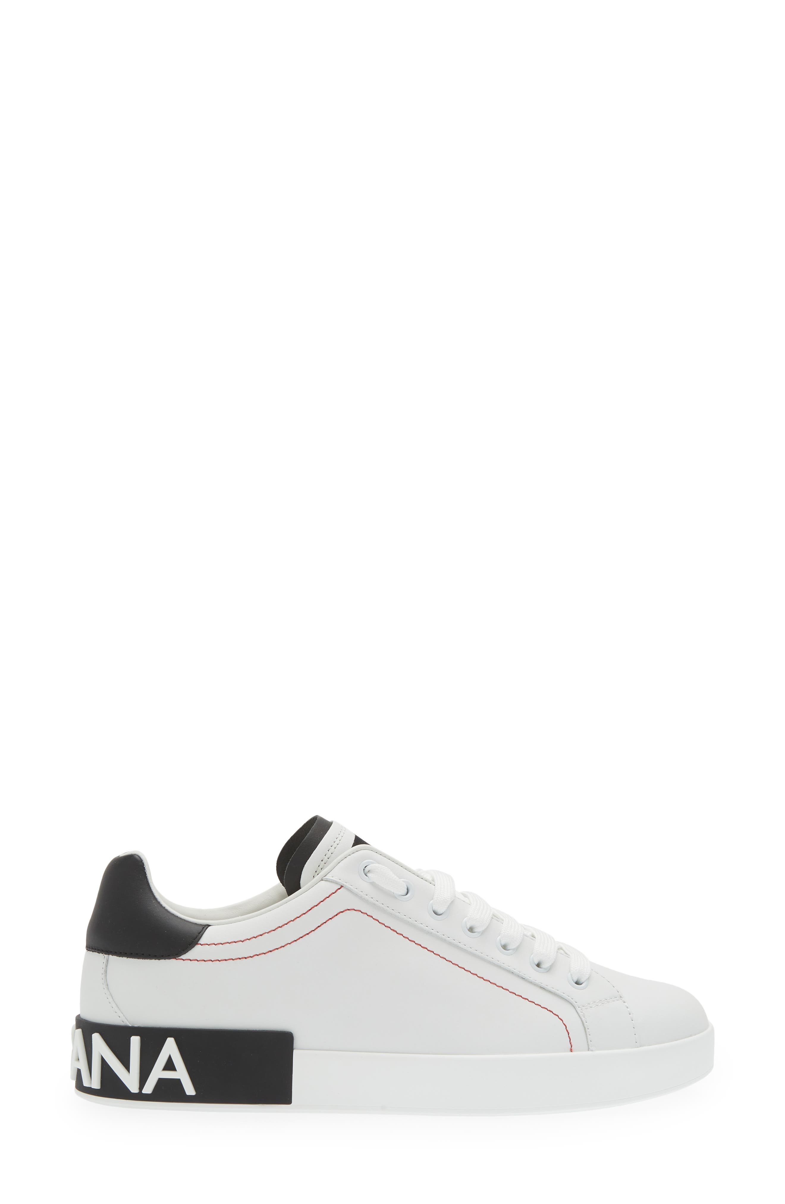 Dolce&Gabbana Portofino Logo Spoiler Sneaker in 89697 White/black at Nordstrom - 3