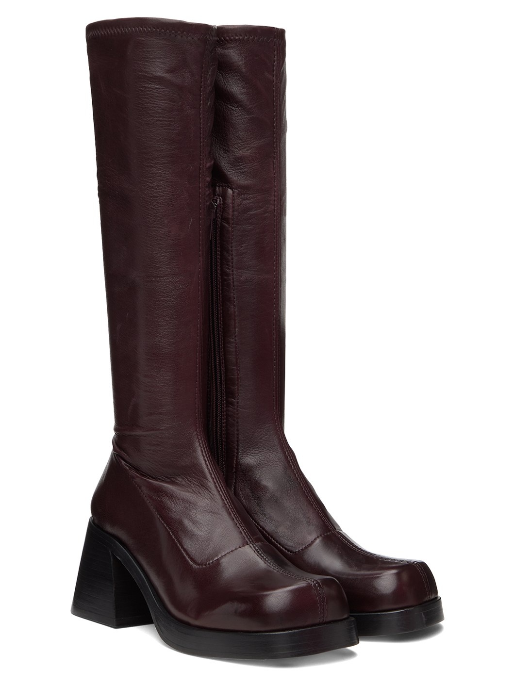 Burgundy Hedy Boots - 4