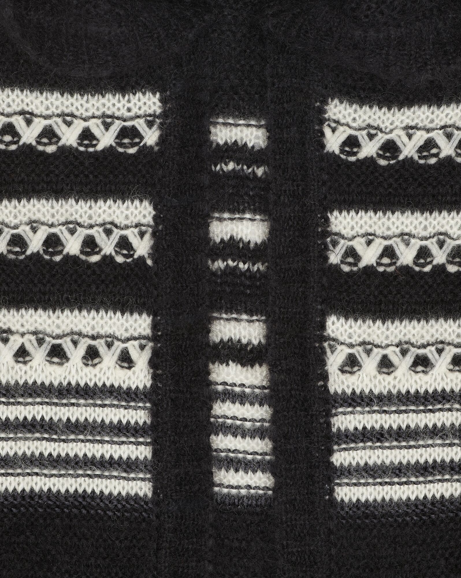 baja cardigan in striped mohair - 4