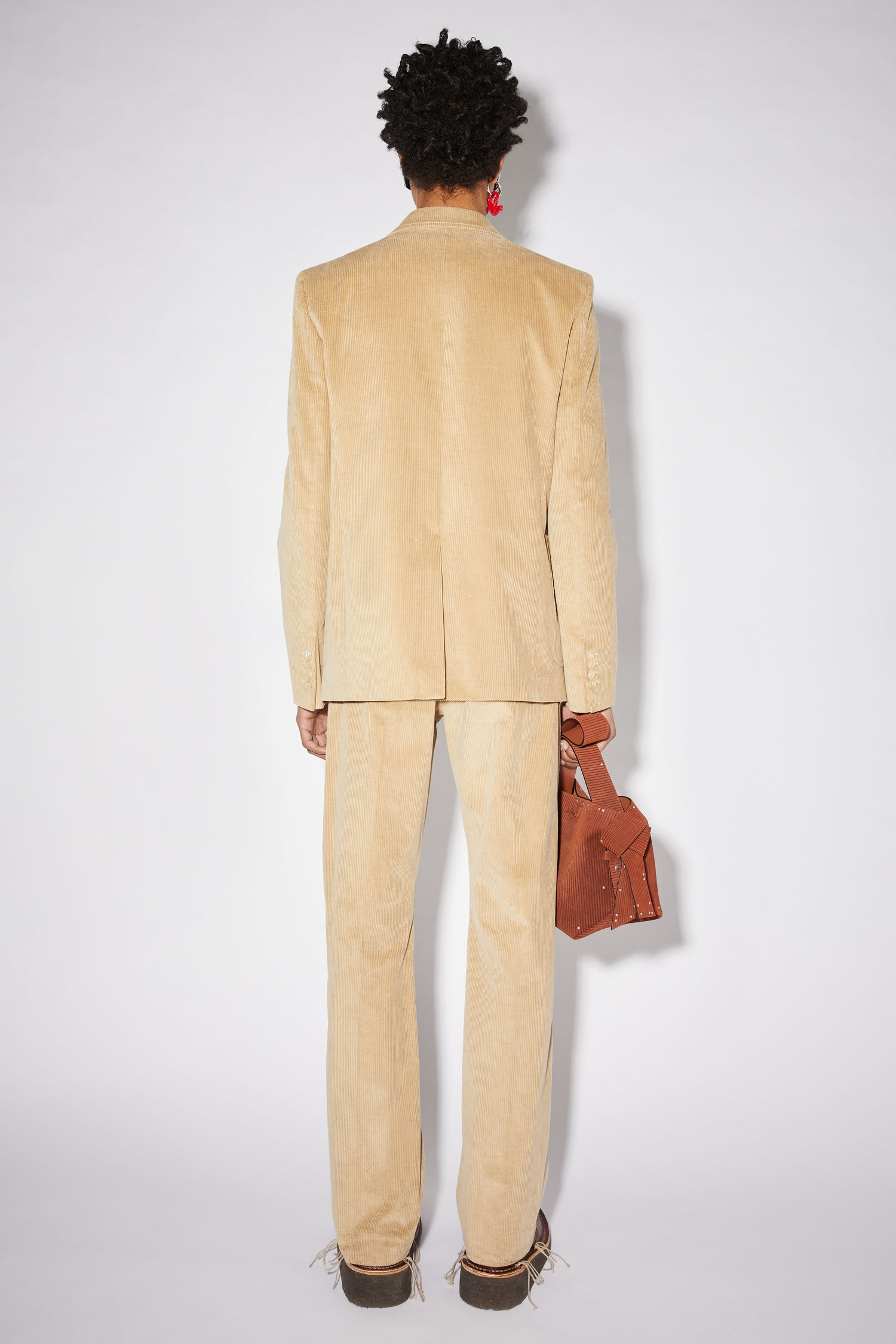 Corduroy suit jacket - Clay beige - 3